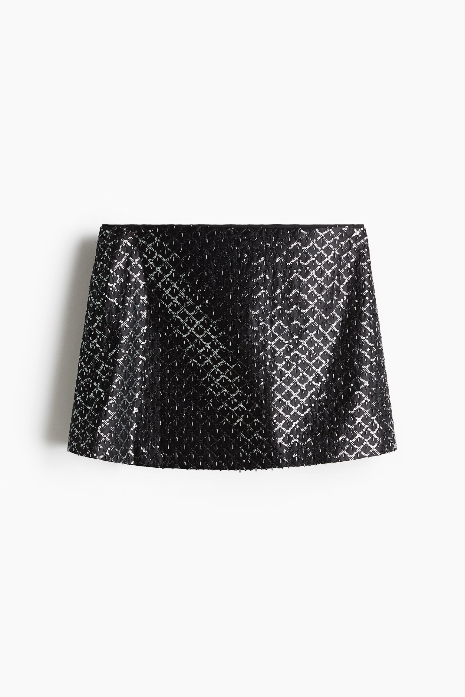 Embellished mini skirt - Svart/Ljusbeige - 2