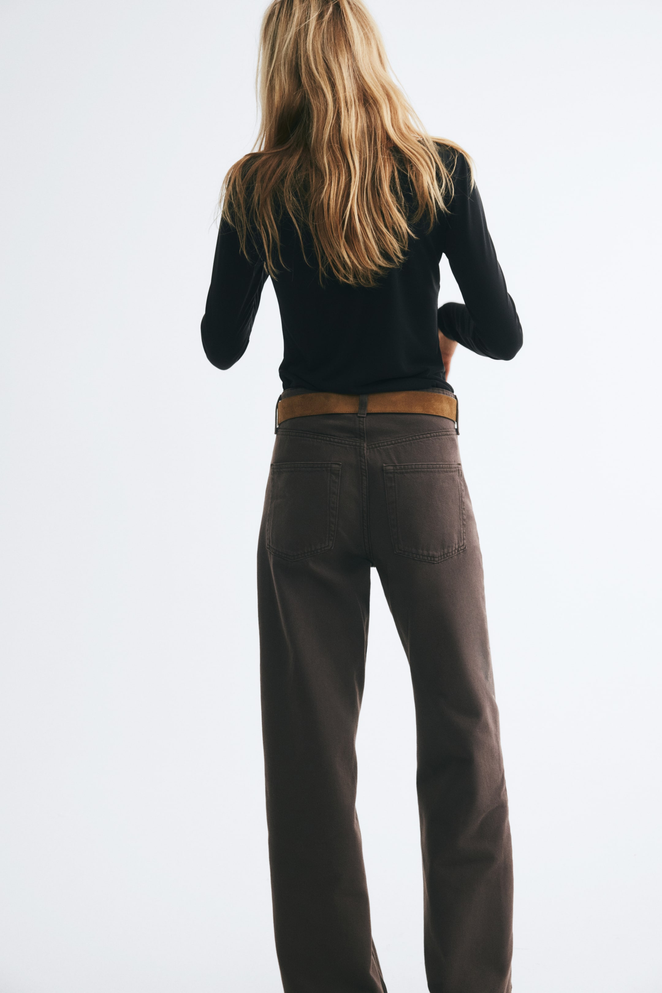 Long-Sleeved Top with Lace Trim