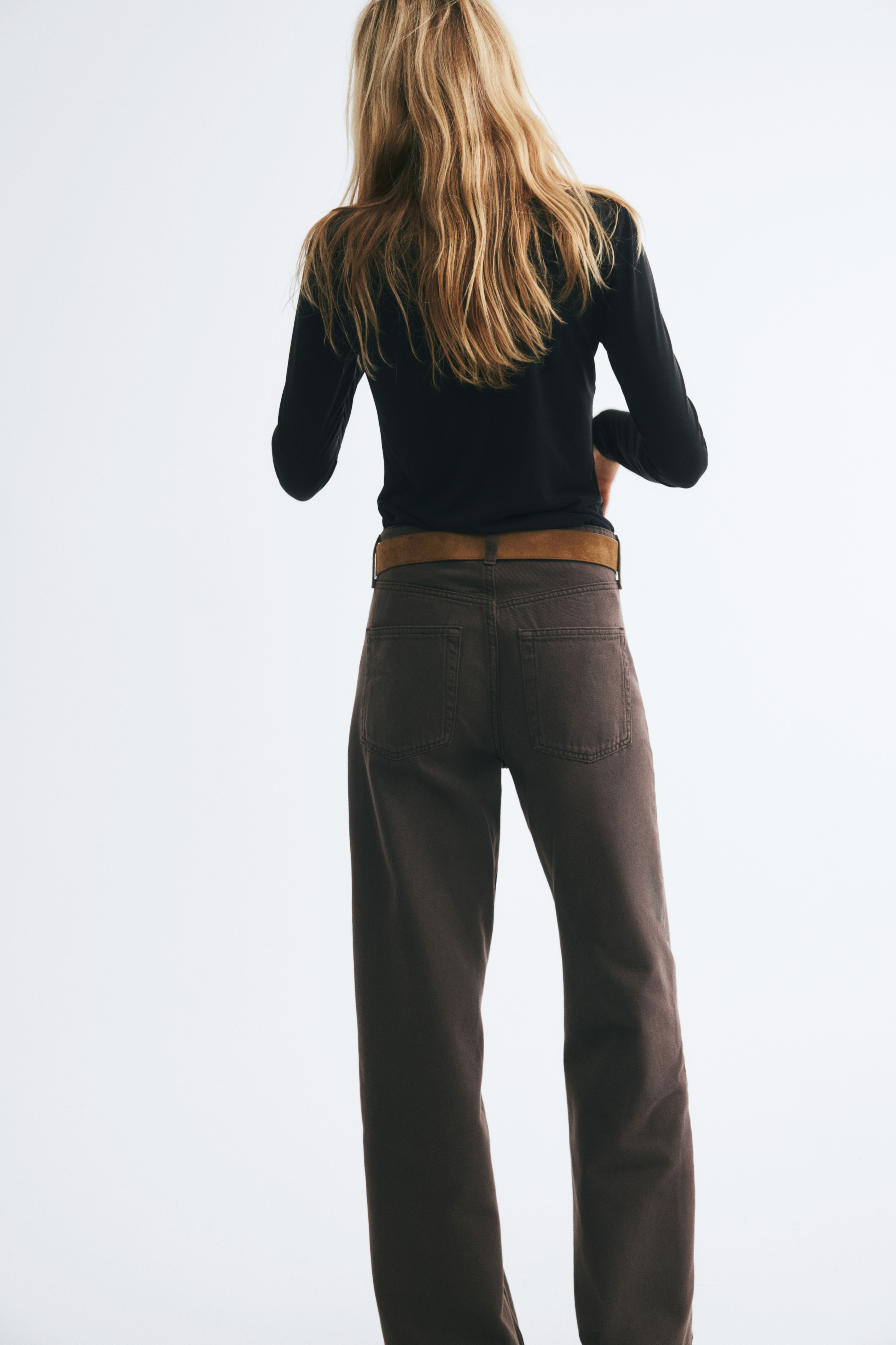 Long-Sleeved Top with Lace Trim