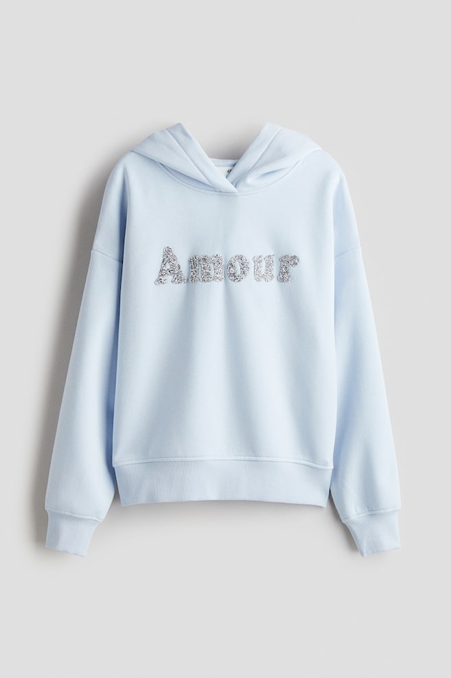 Hoodie oversize avec motif - Bleu clair/Amour/Blanc/Ski club/Violet clair/Los Angeles/Gris foncé/Paris Amour/Blanc/Palermo/Gris clair chiné/cupcake/Crème/dalmatien - 1
