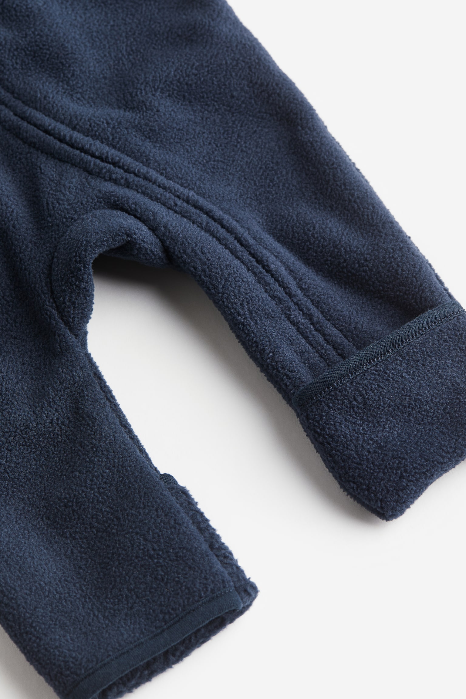 Hooded fleece all-in-one suit - Dark blue/Dark grey - 2