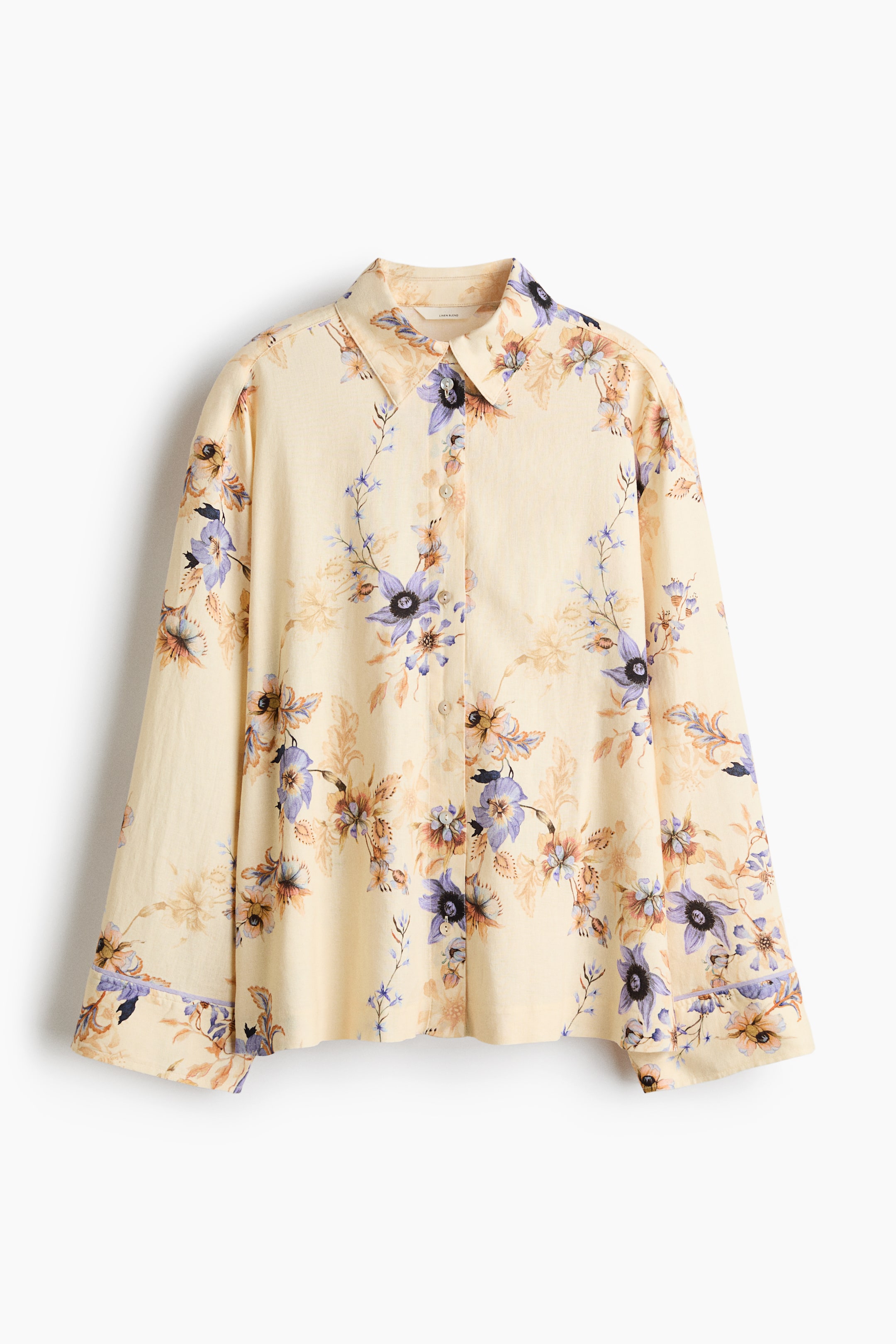 Chemise ample en lin mélangé