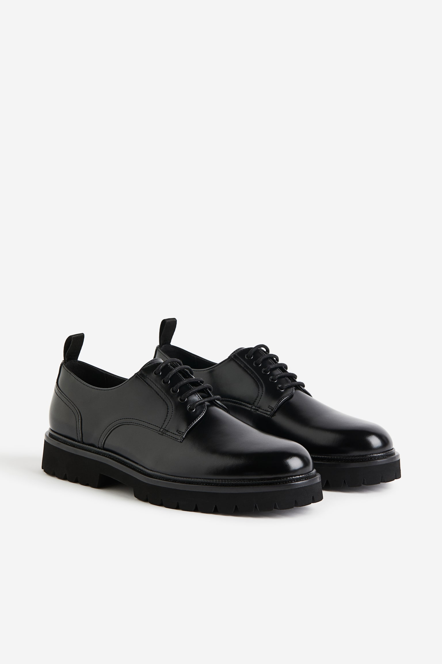 Chunky Derby Shoes - Black - 3