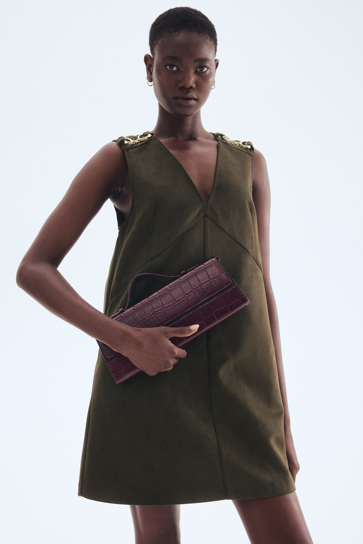 Abito con dettaglio in metallo Verde scuro DONNA H&M IT