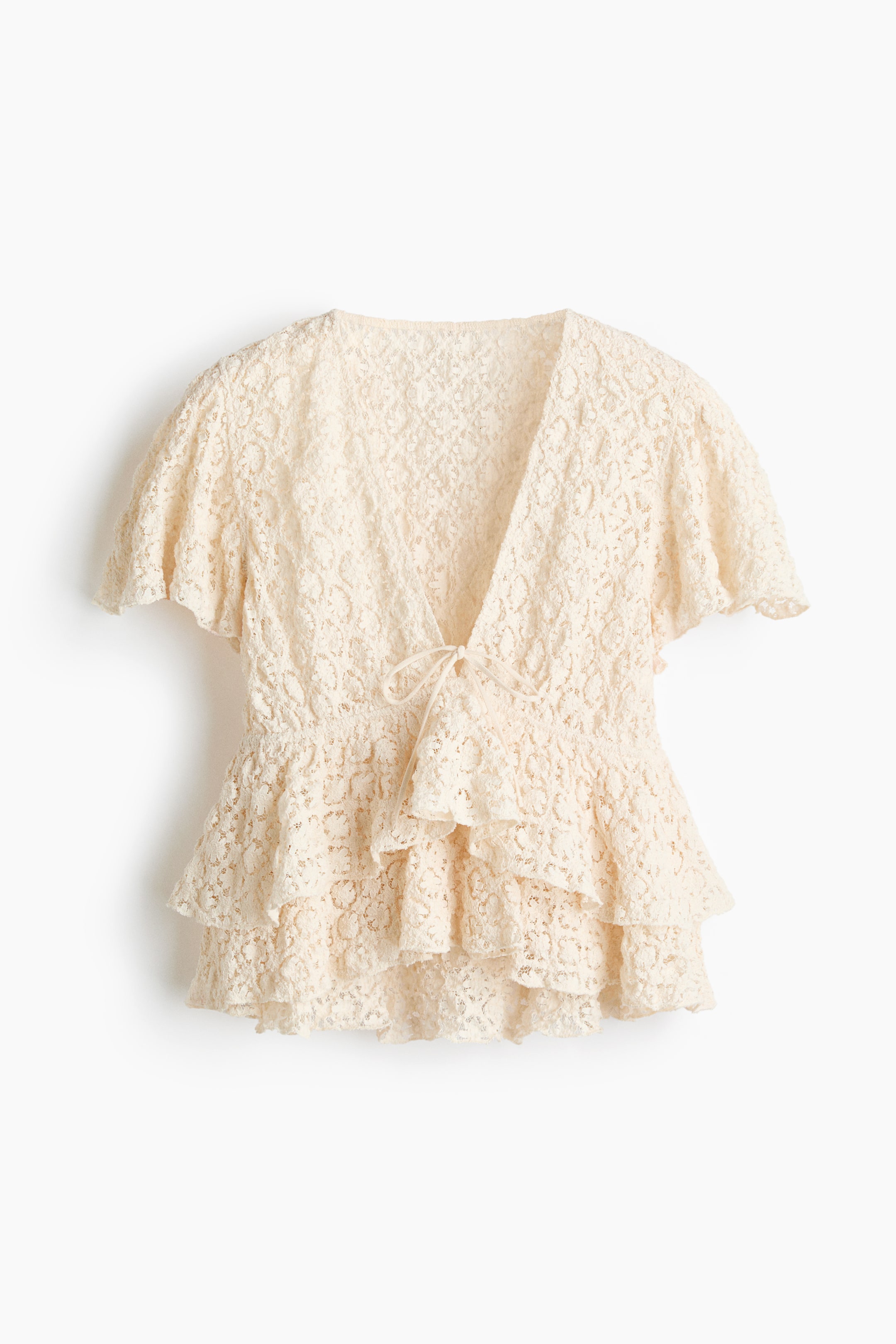 Lace Peplum Top