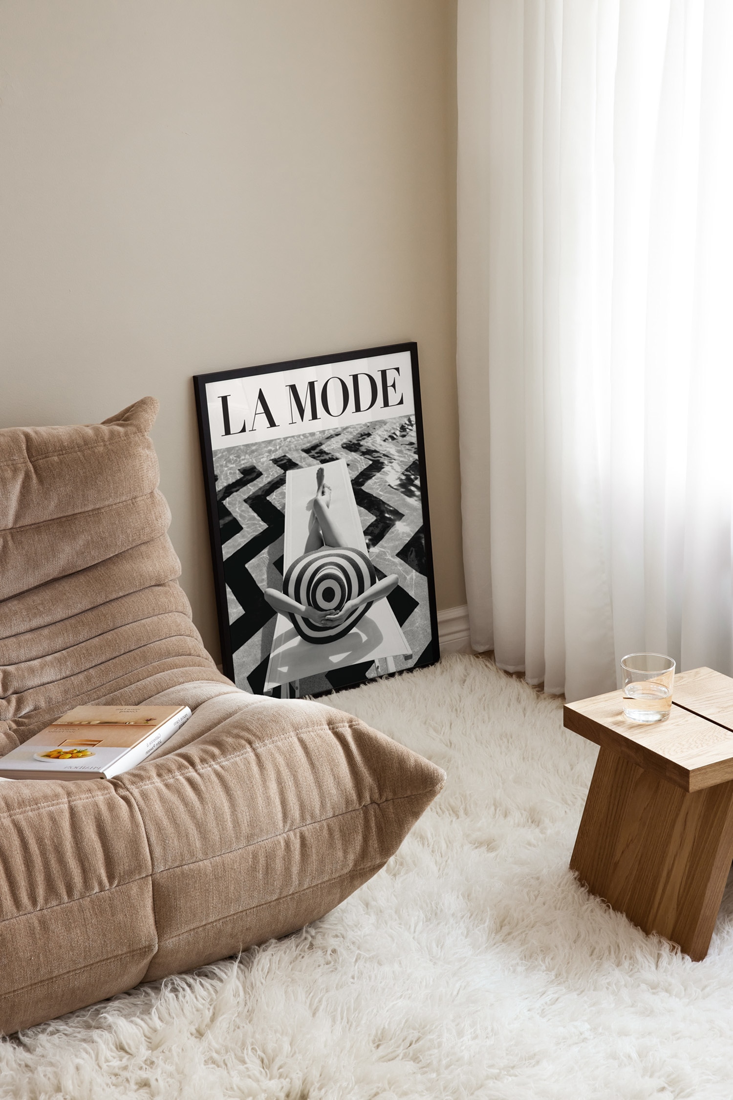 La Mode Pool Plakat - Sort
