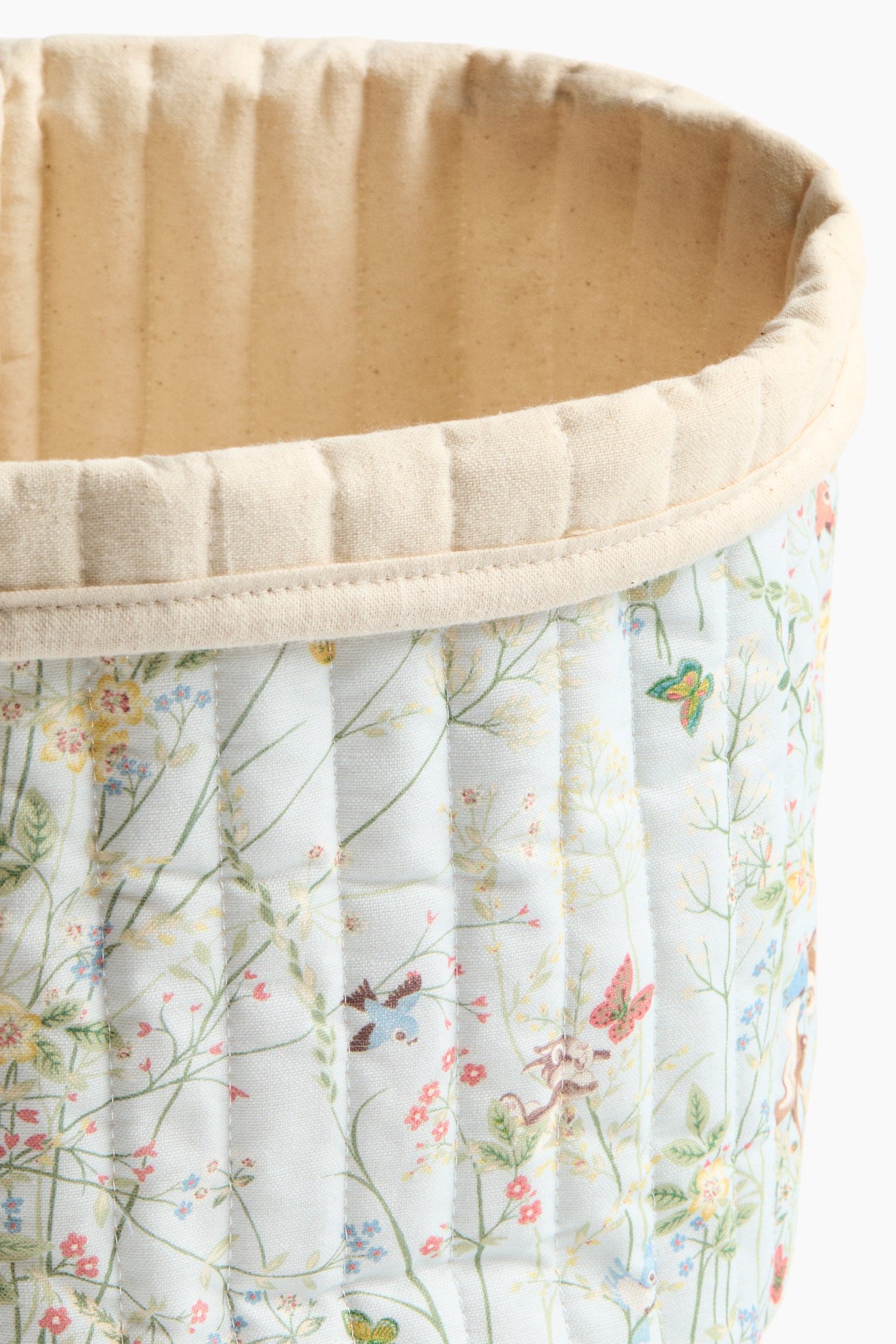 Large quilted storage basket - Light blue/Bambi/White/Bambi - 4