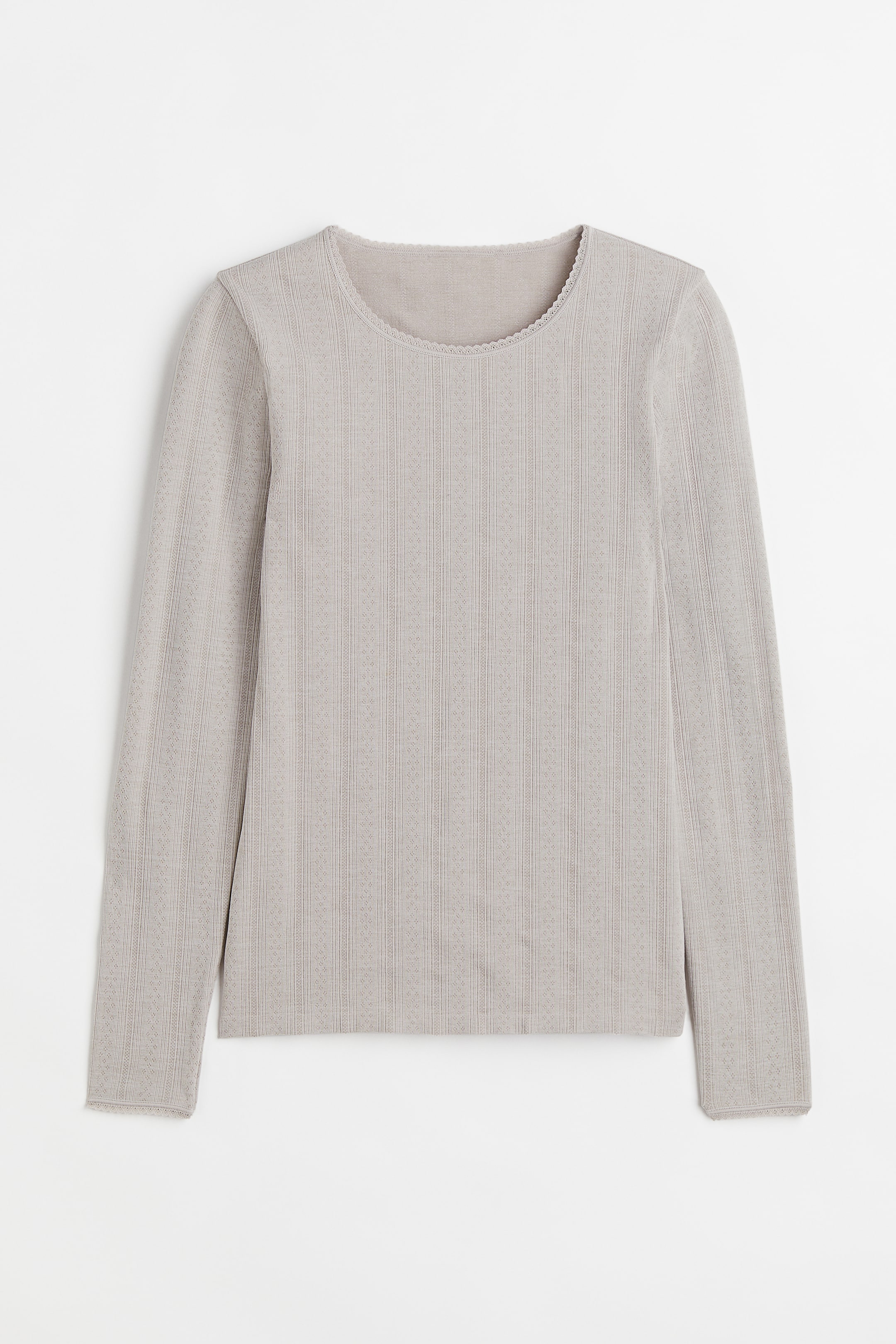 Seamless pyjama top - Light mole - Ladies | H&M GB