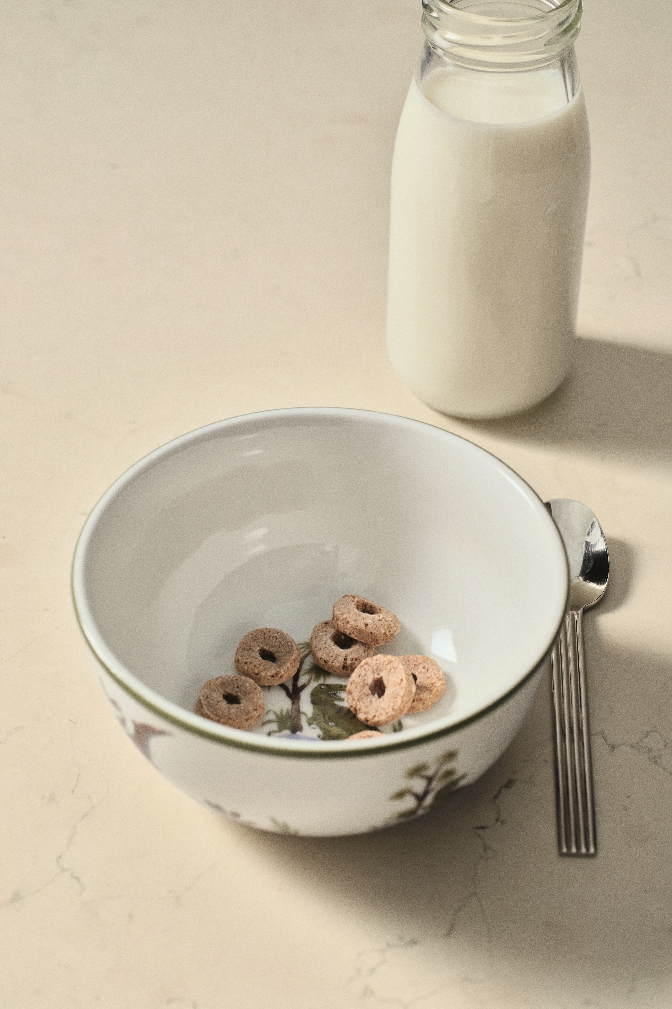Bol pour enfant en porcelaine - Blanc/dinosaures