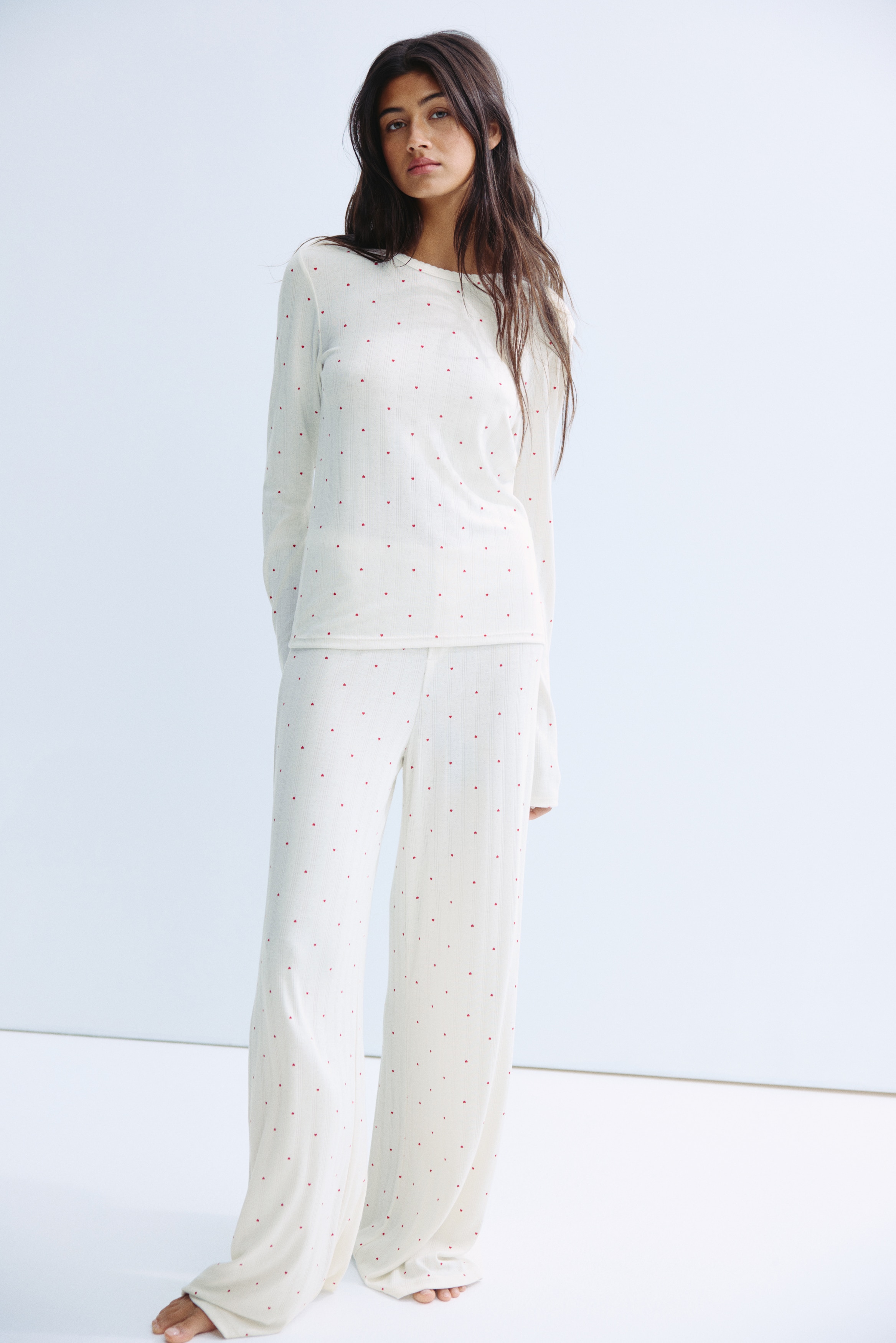 Pointelle jersey pyjamas