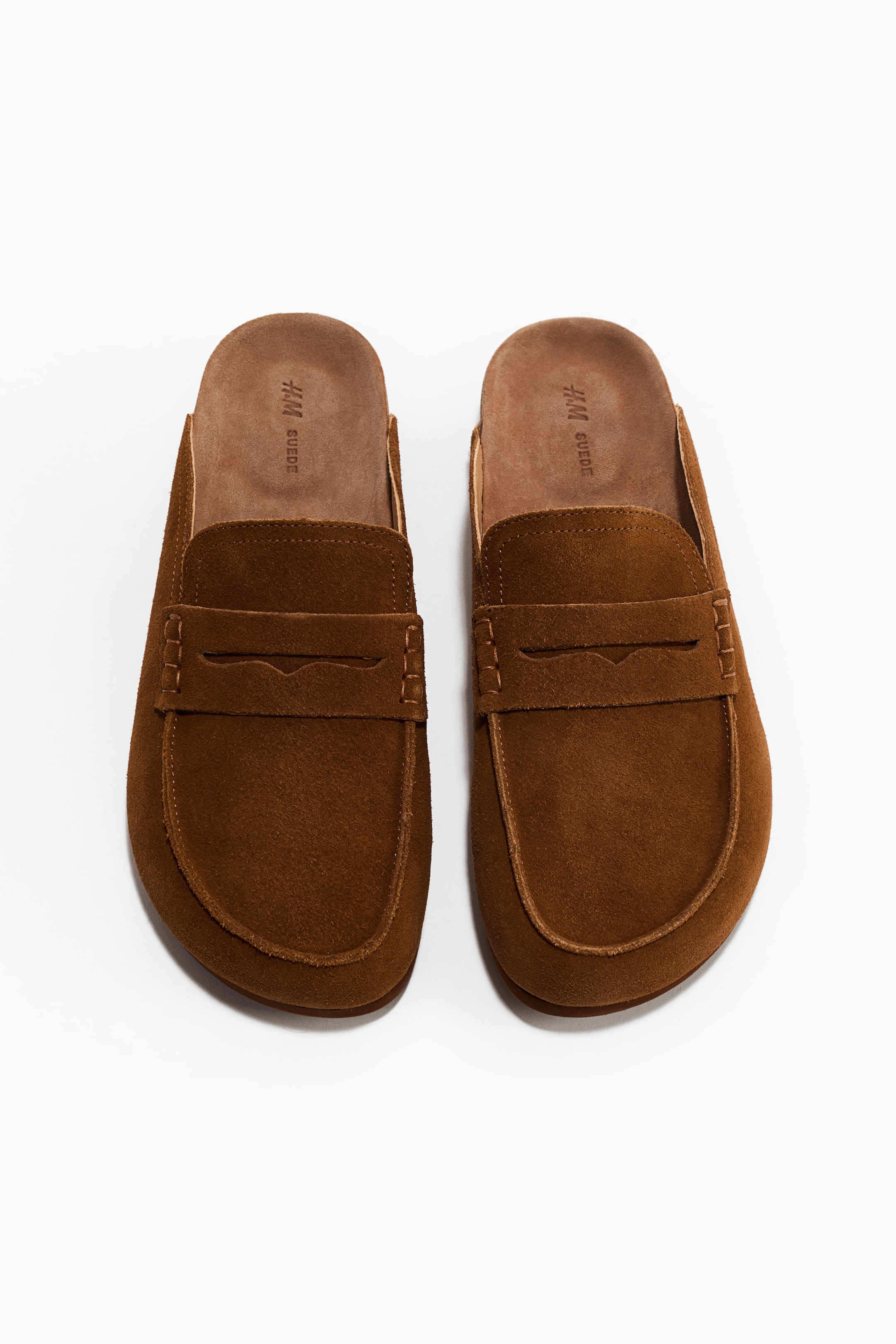 Mules mocassins en cuir