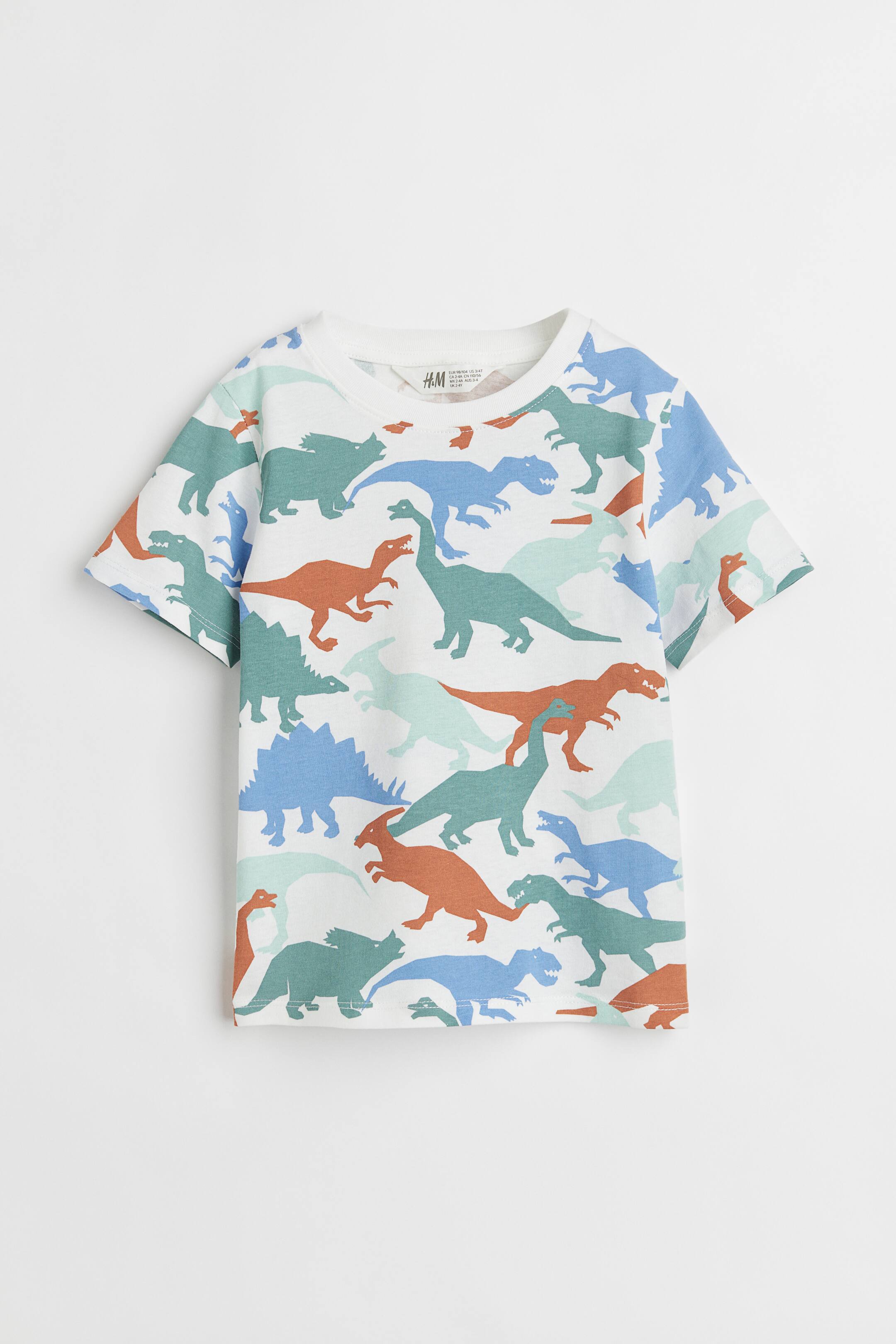 View larger image: Printed T-shirt - White/Dinosaurs - Kids | H&M 1