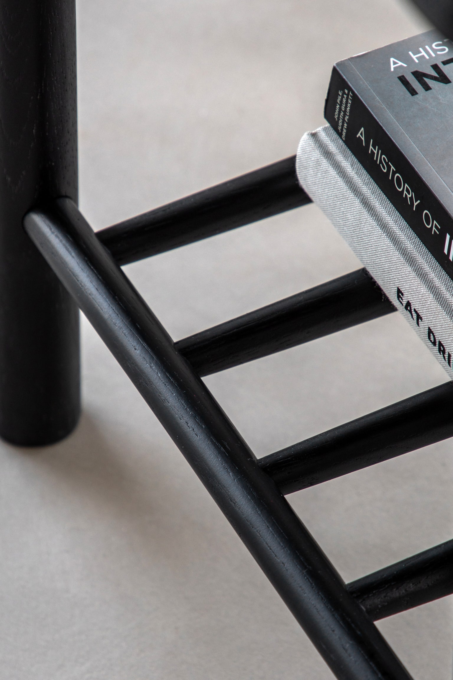 Wooden Side Table - Black/Light Wood - 6