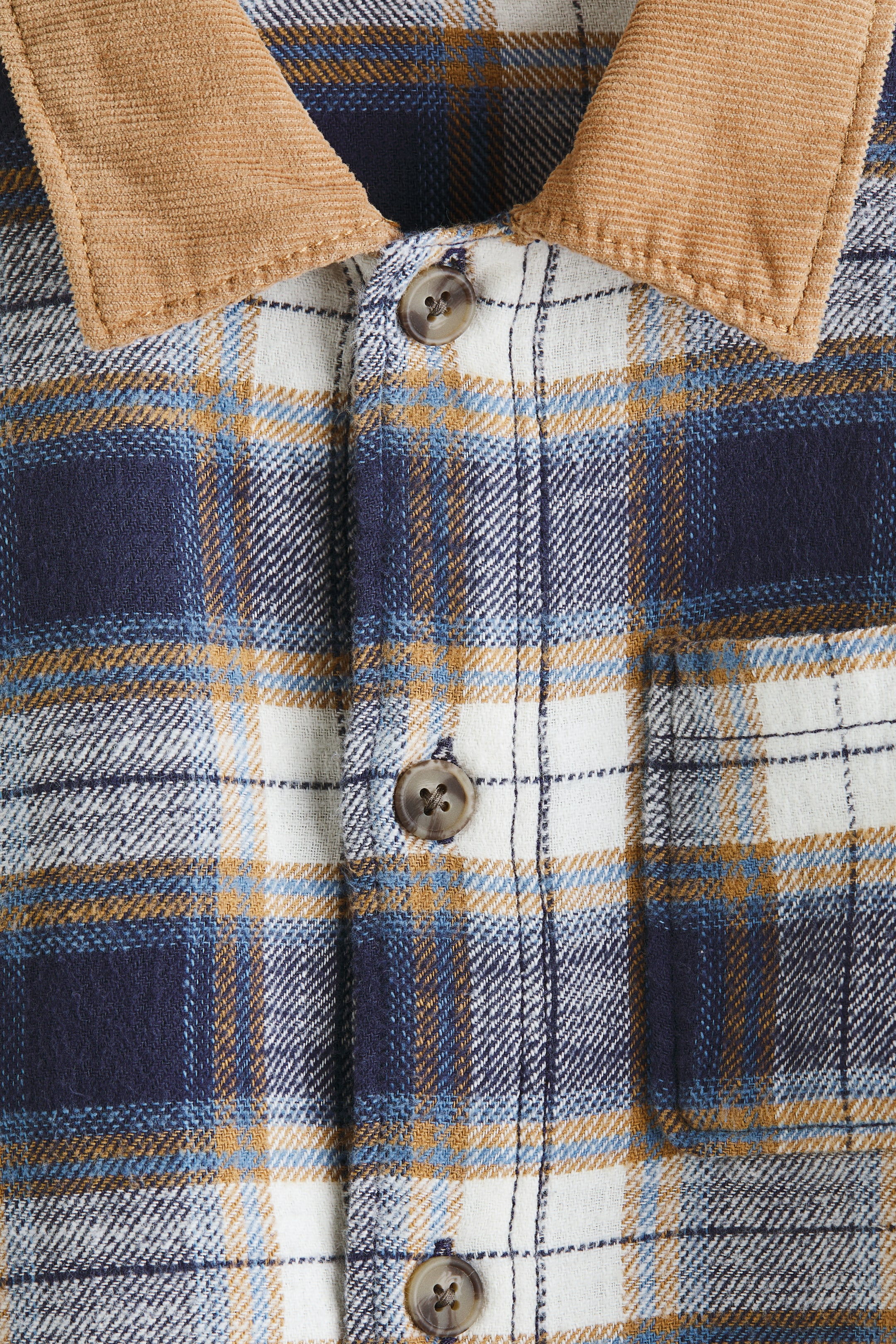 Детские топы H&M Cotton Flannel Overshirt — фото 5