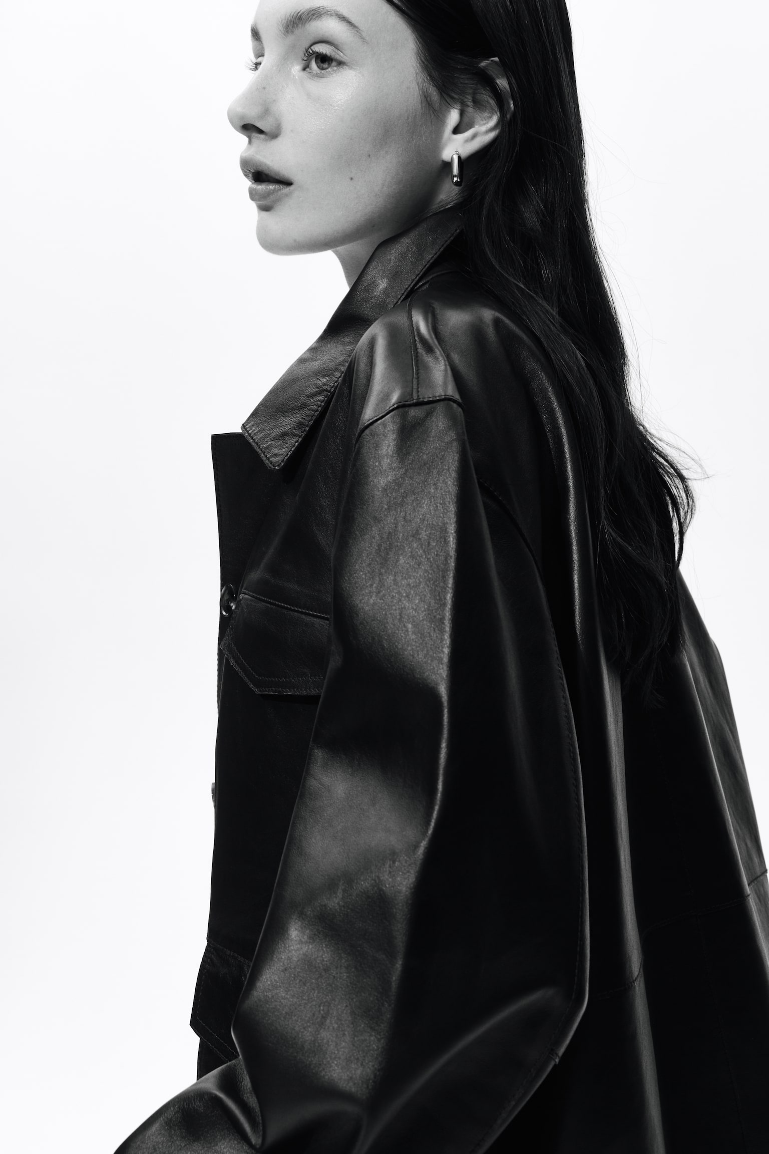 Leather jacket - Dark brown - 1
