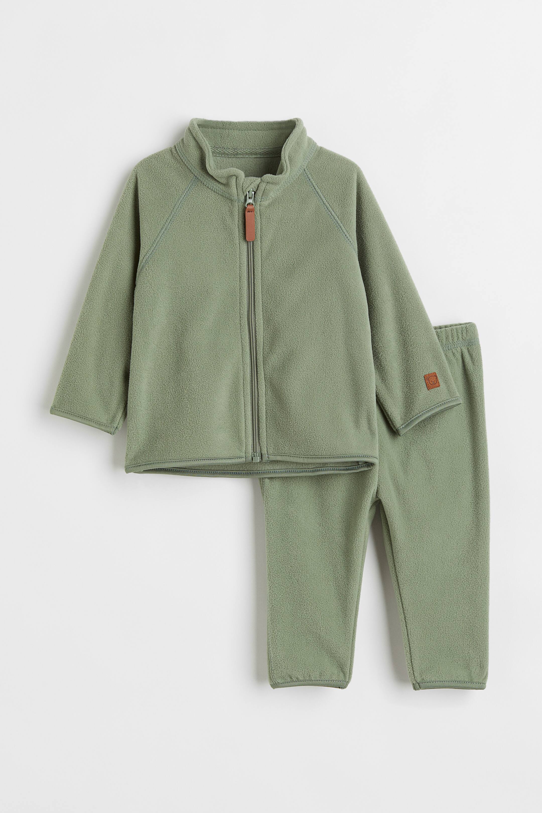 Prikaži veću sliku: Dvodelni komplet od flisa - Zelena - Kids | H&M RS 1