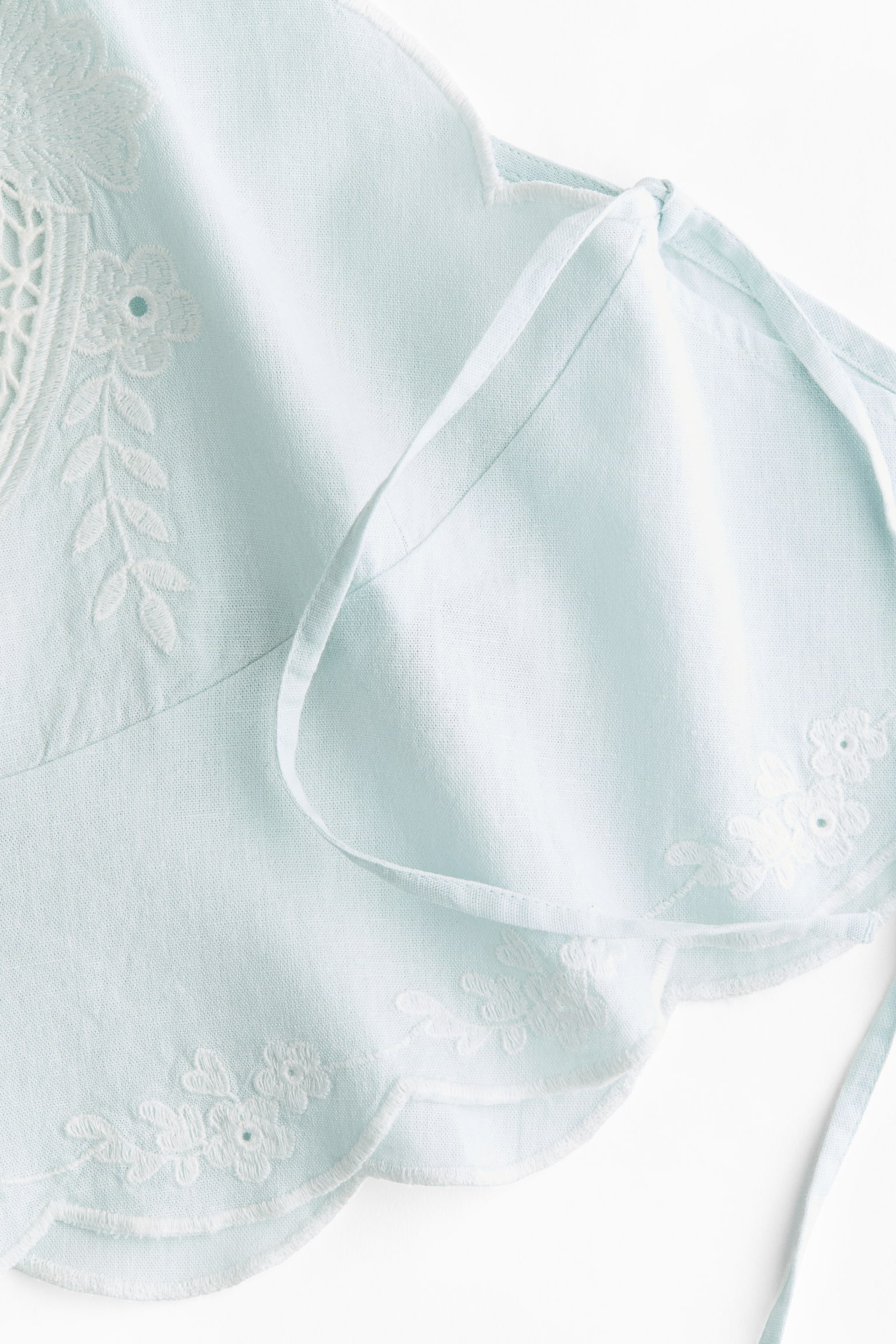 Embroidered Tie-Detail Top - 4