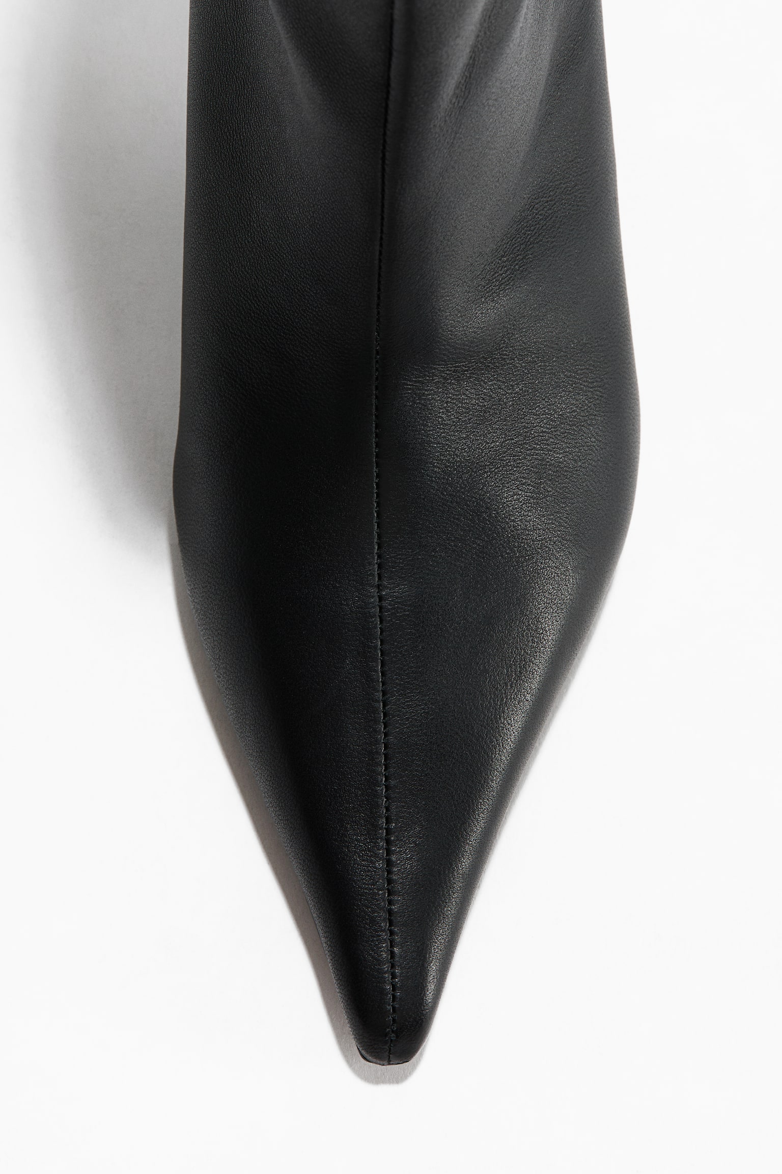 Женские ботинки H&M Heeled Leather, цвет: Чёрный — фото 4