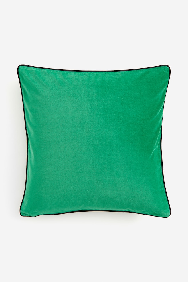 Velvet cushion cover - Bright green/Black/White/Cream/Black/Green/dc/dc - 1