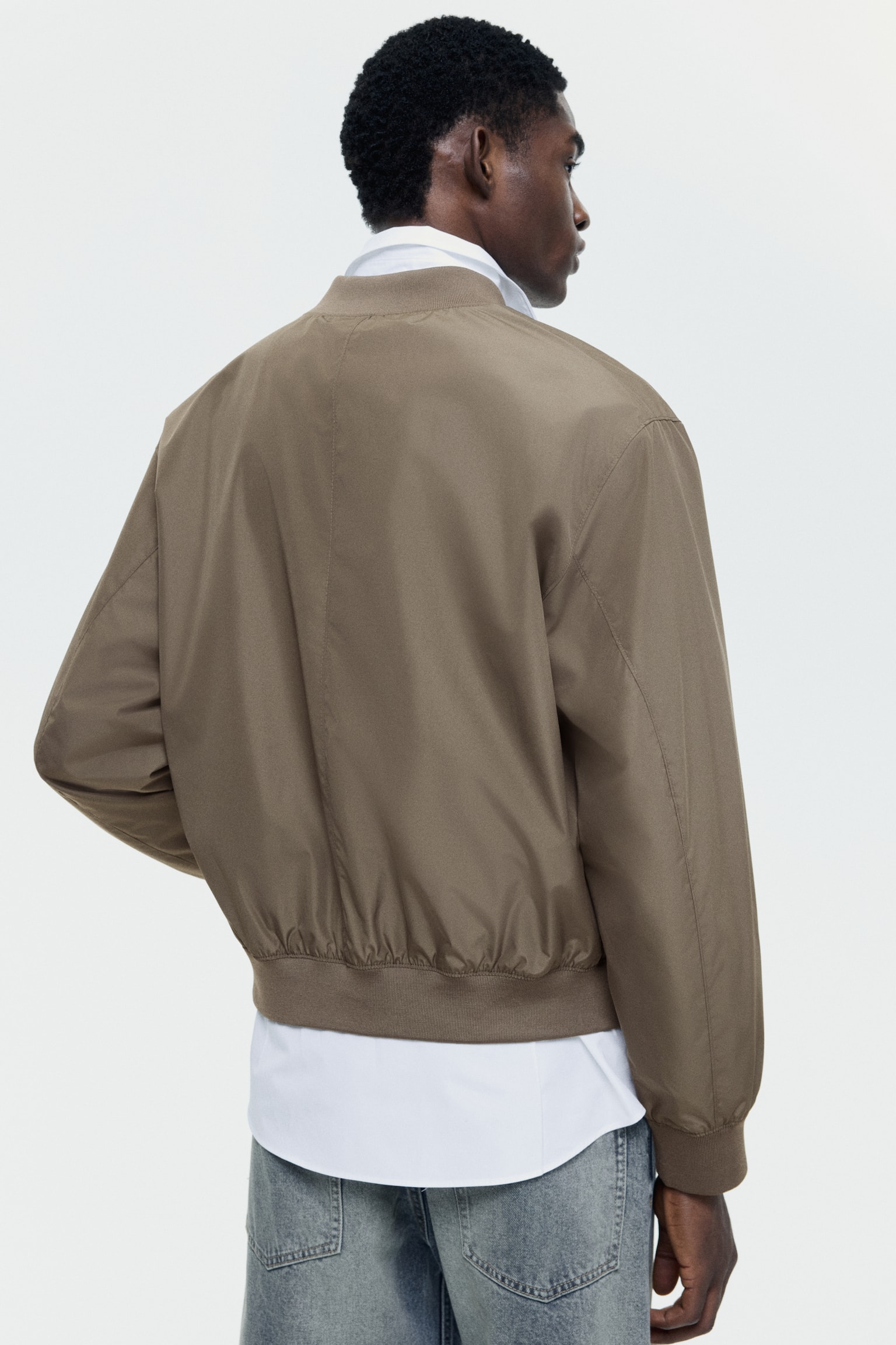 Lightweight bomber jacket - Dark beige/Black/Dark blue - 4