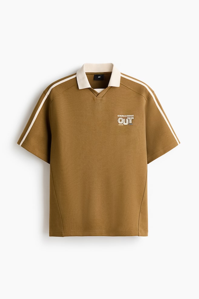 Loose Fit Polo shirt - Dark beige/Challenge Out - 1