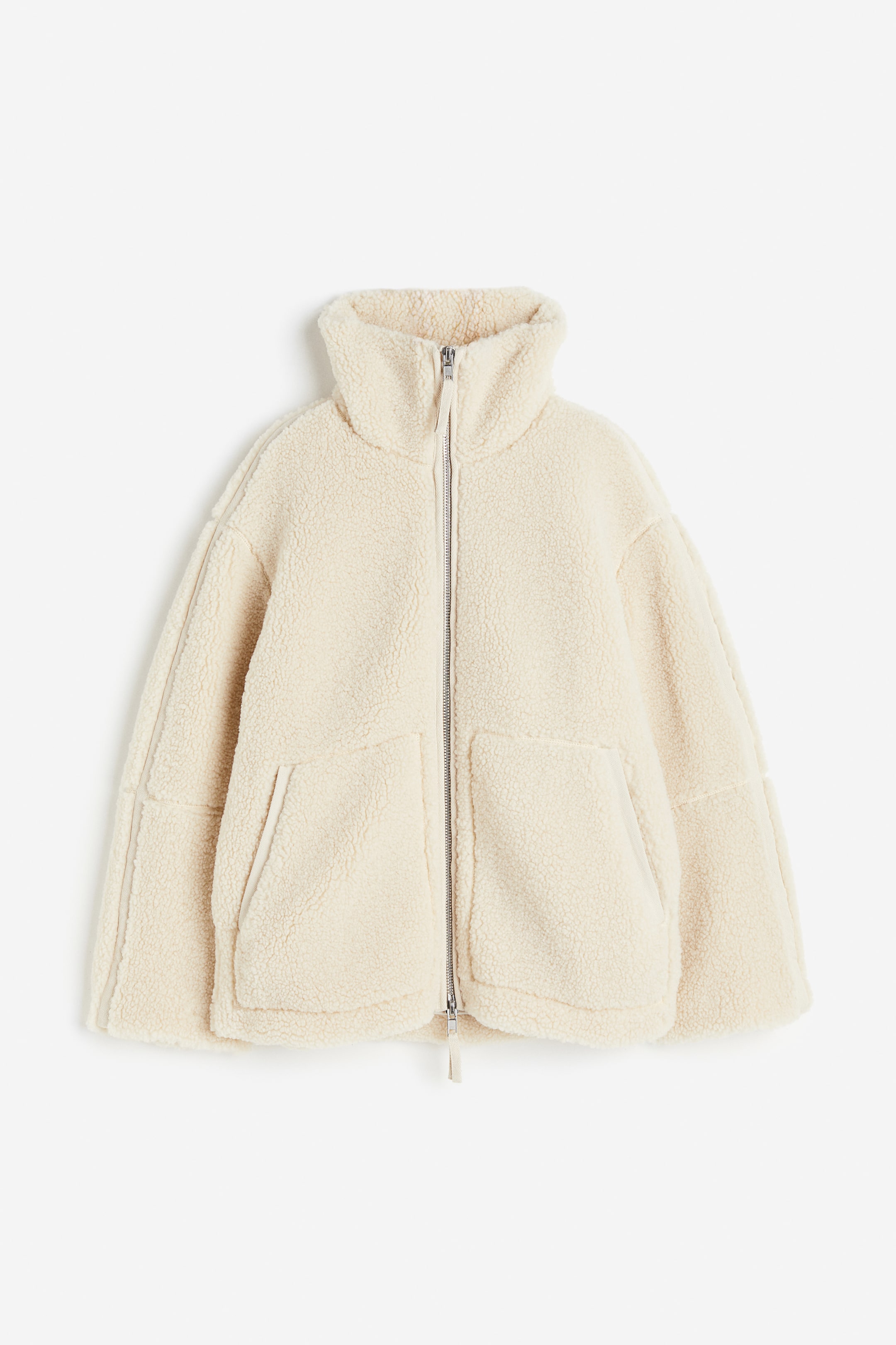 Teddy Fleece Jacket - Light beige - Ladies | H&M US