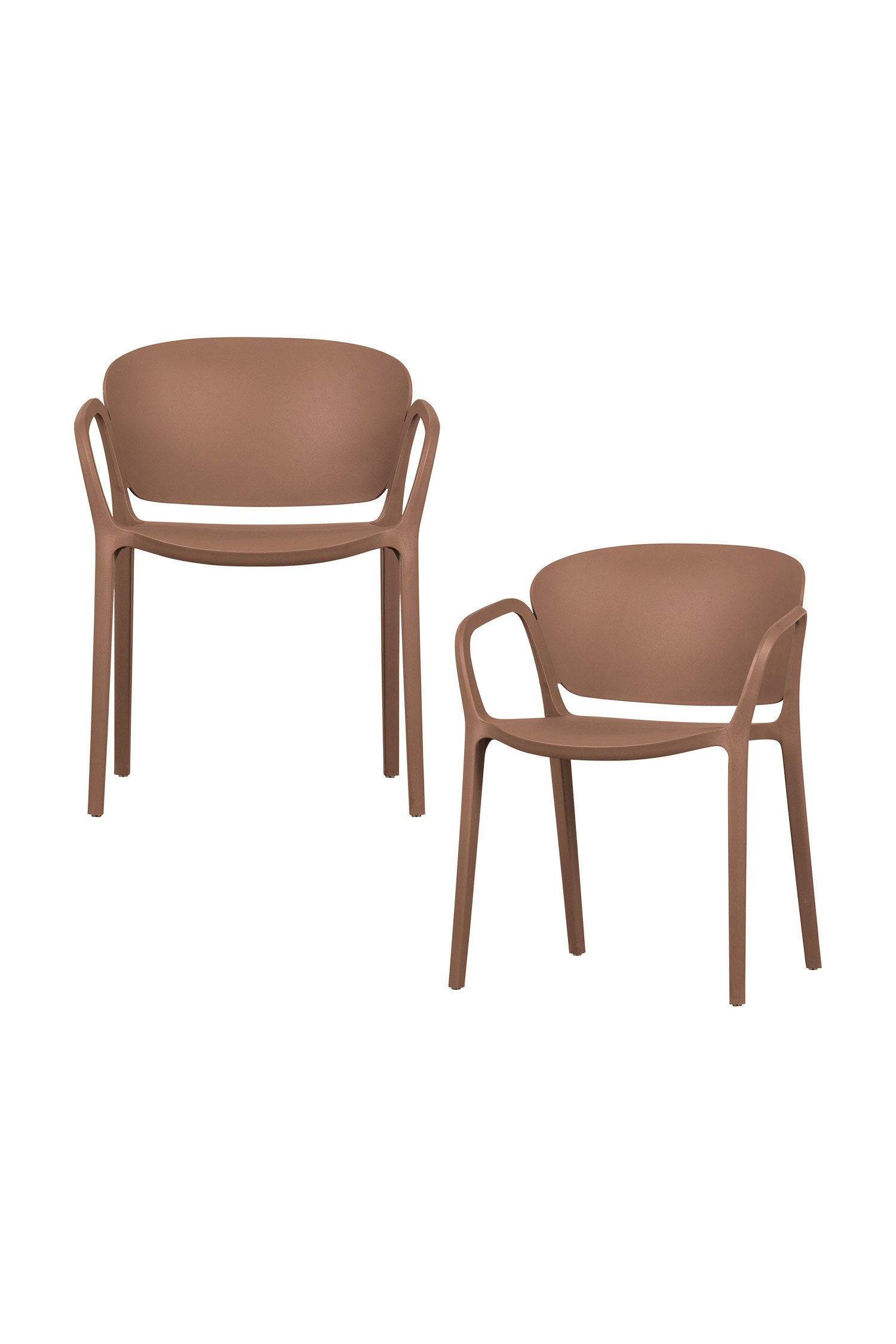 Bent Gartenstuhl - Rosa/Braun/Grün