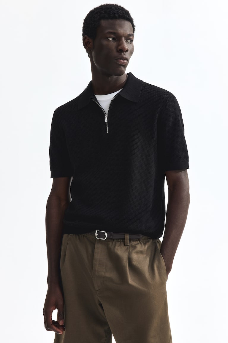 Reljefna polo majica Slim Fit