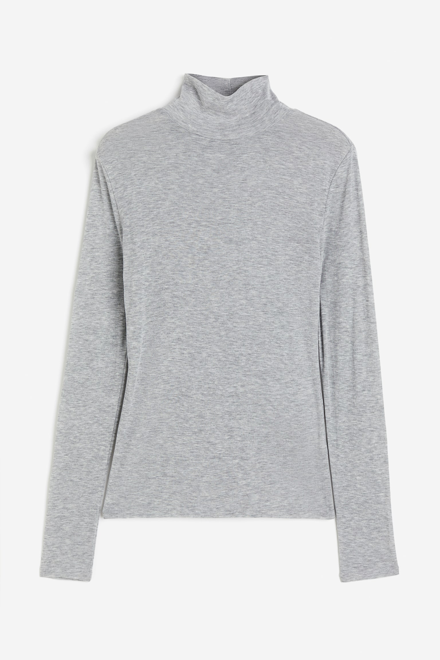 Turtleneck top - Light grey marl/Brown/Dark grey/Light beige - 1