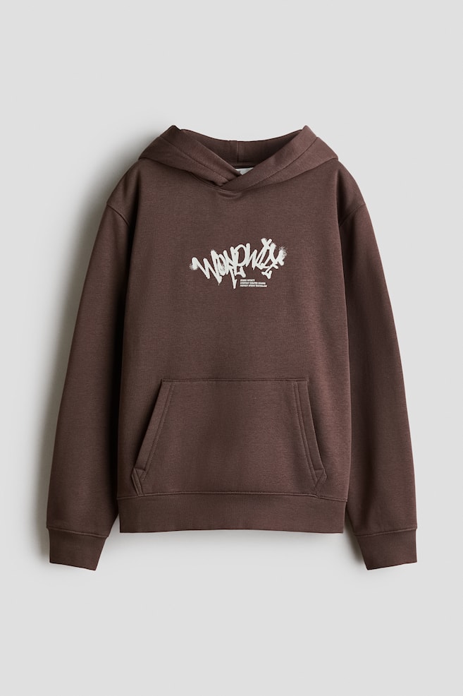 Print-Motif Brushed-Inside Hoodie - Dark brown/Worldwide/Dark plum purple/New York City/Charcoal gray/basketball/Gray melange/New York/Turquoise/Everyday Classic/Red/East Coast Skate/Cream/New York/Light gray/Athletic Dept. - 1