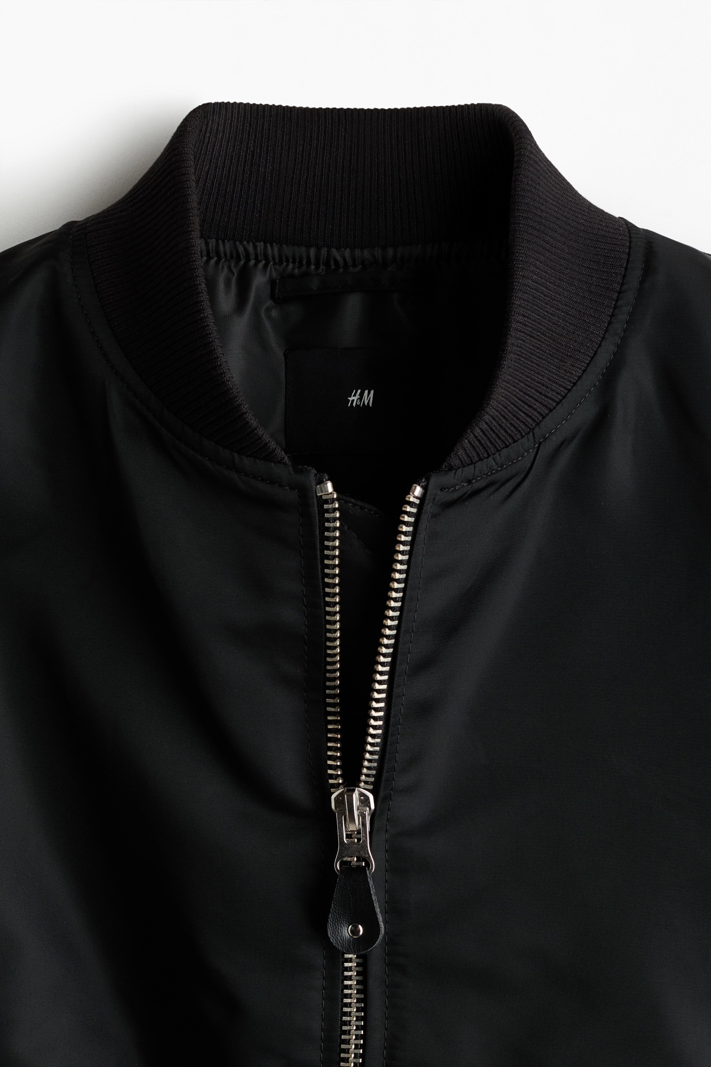 Padded nylon bomber jacket