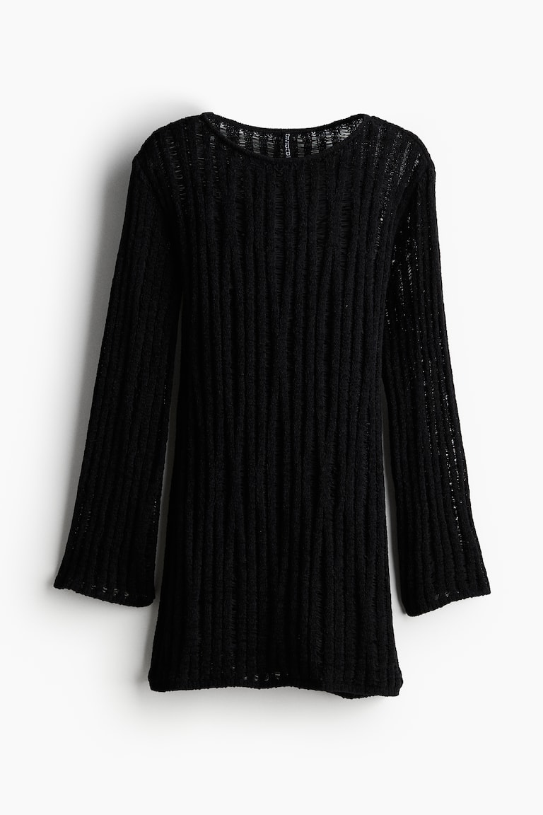 knee length dresses for ladies Percilla Ladder Knit Mini Dress