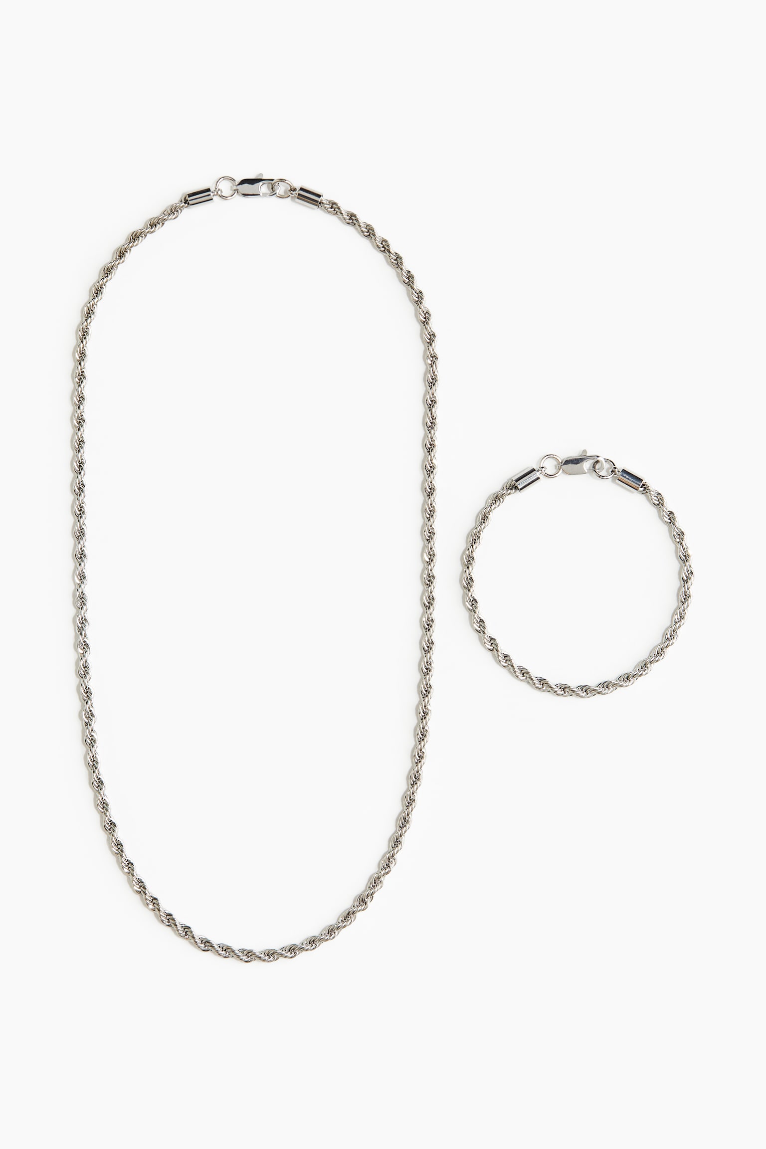 Necklace and bracelet - Silver-coloured - 1