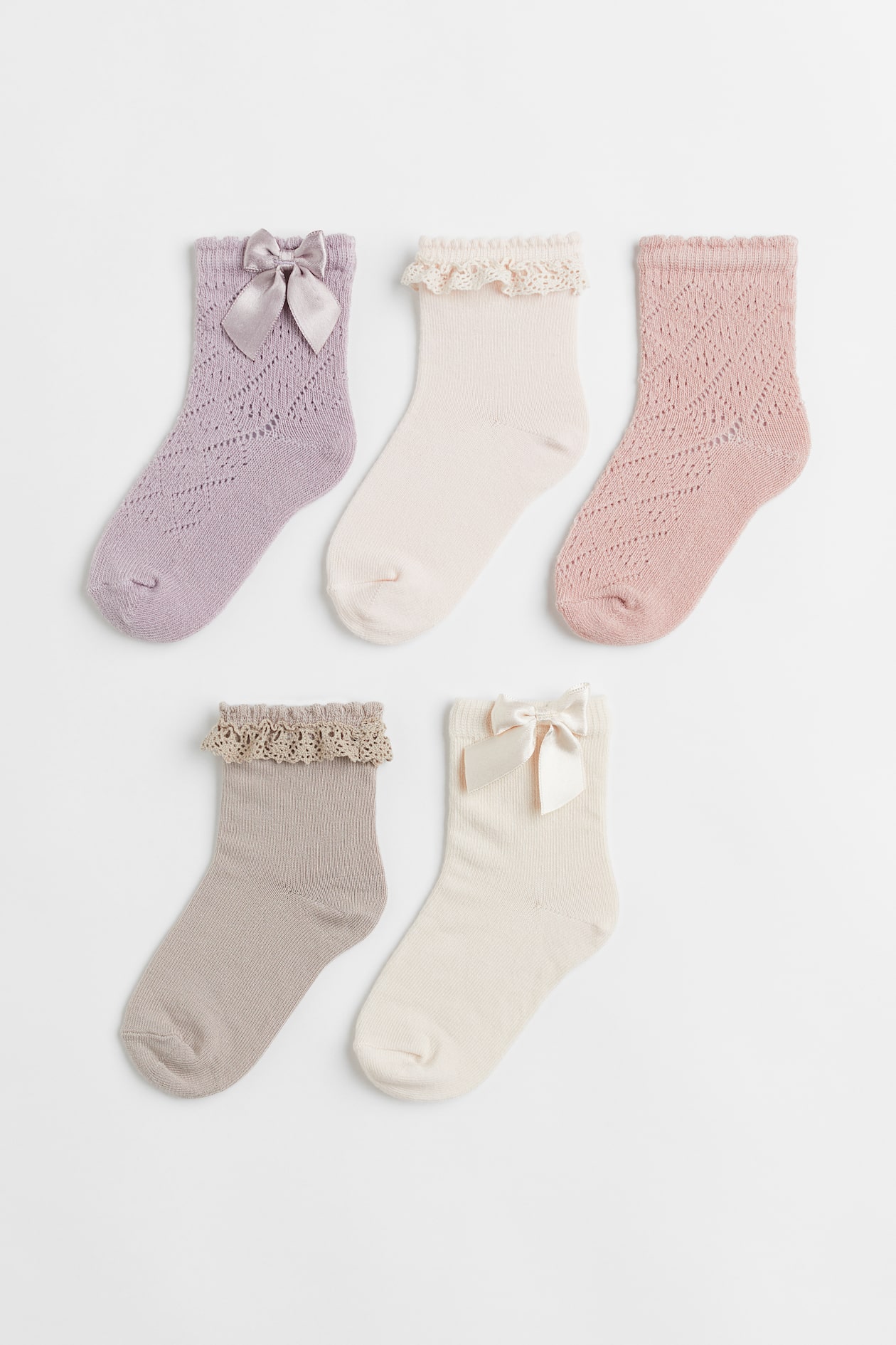 5-pack Socks - Light purple/cream - Kids | H&M US