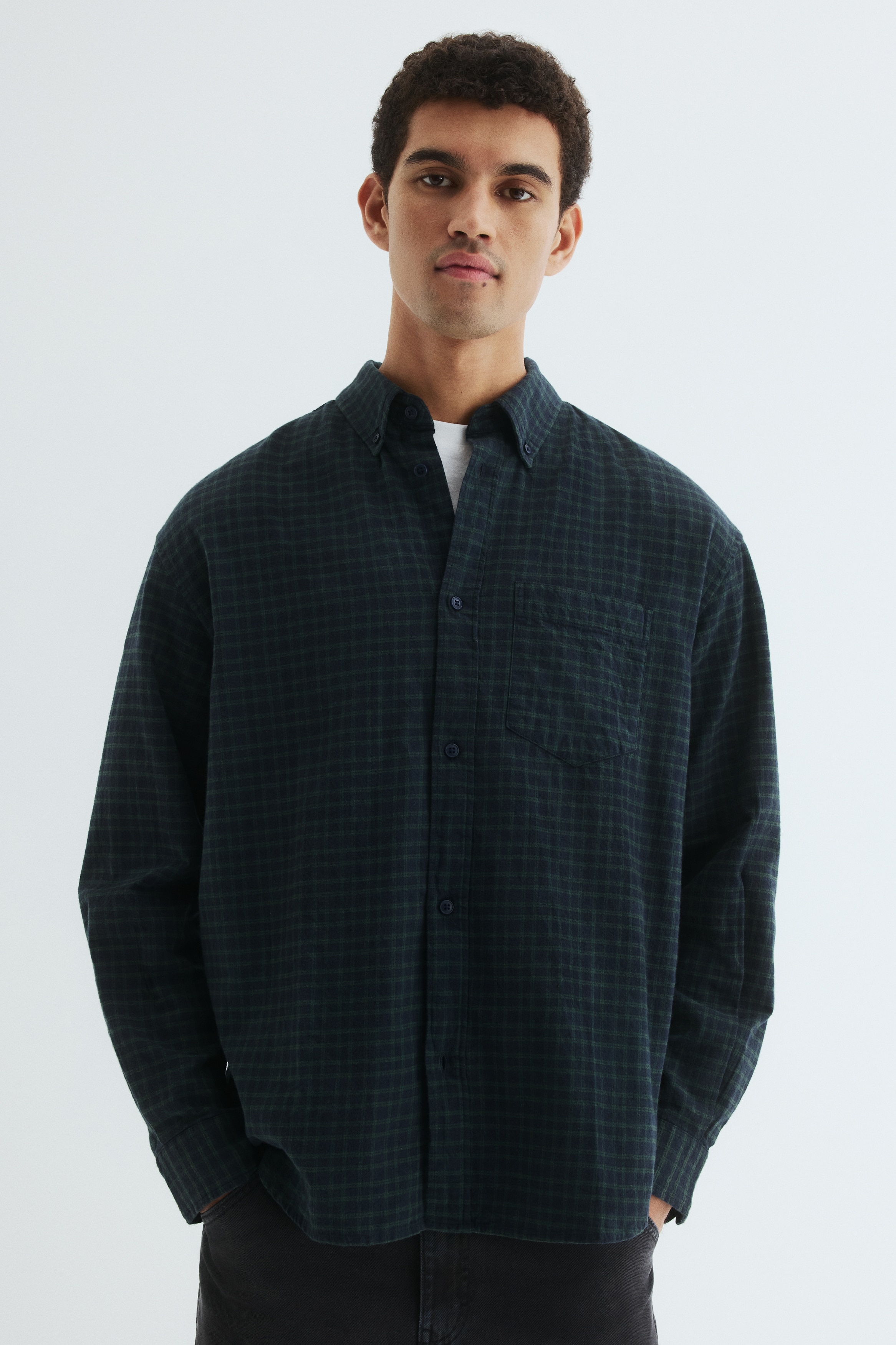 H & M - ルーズフィットシャツ - ブルー