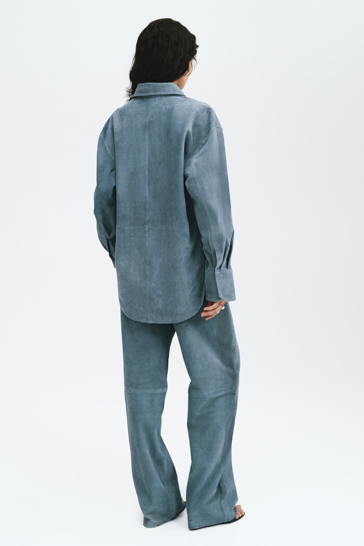 Suede shirt - Dusty blue - 7
