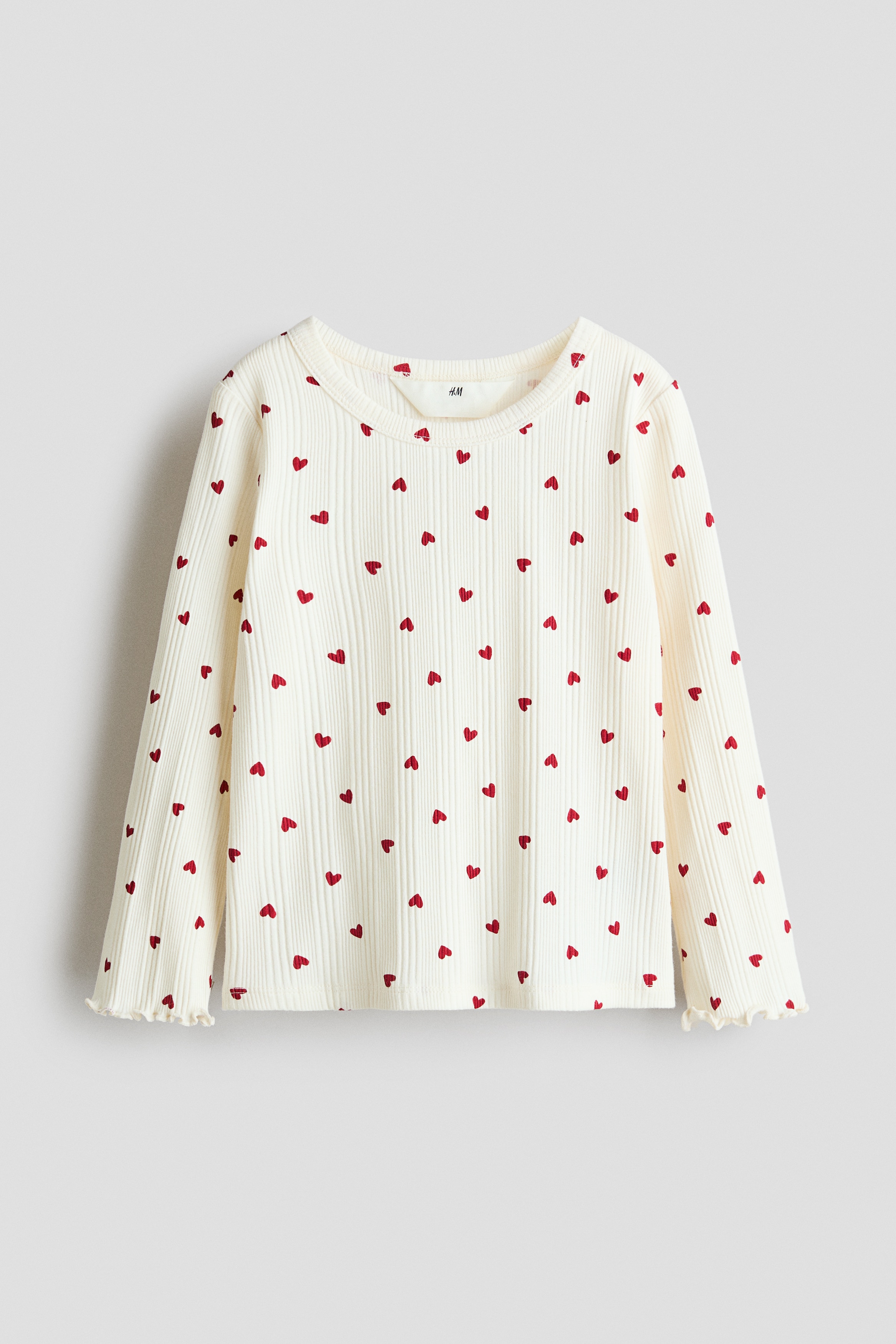 Top en punto acanalado - Blanco/Corazones/Rosa/Catarinas/Azul/Floreado