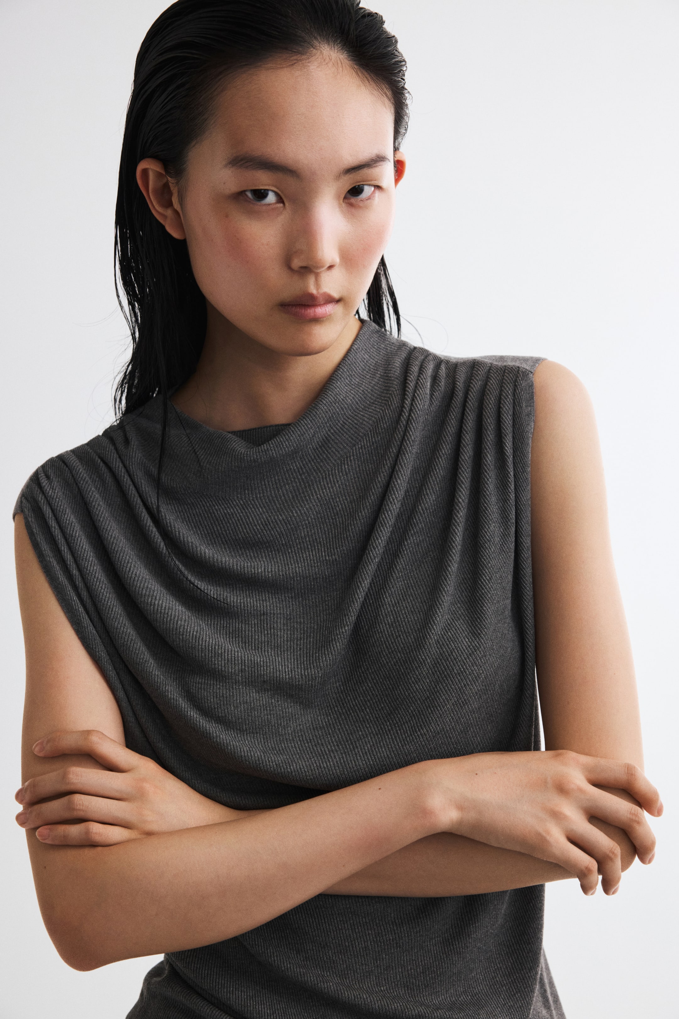 Draped Knit Top