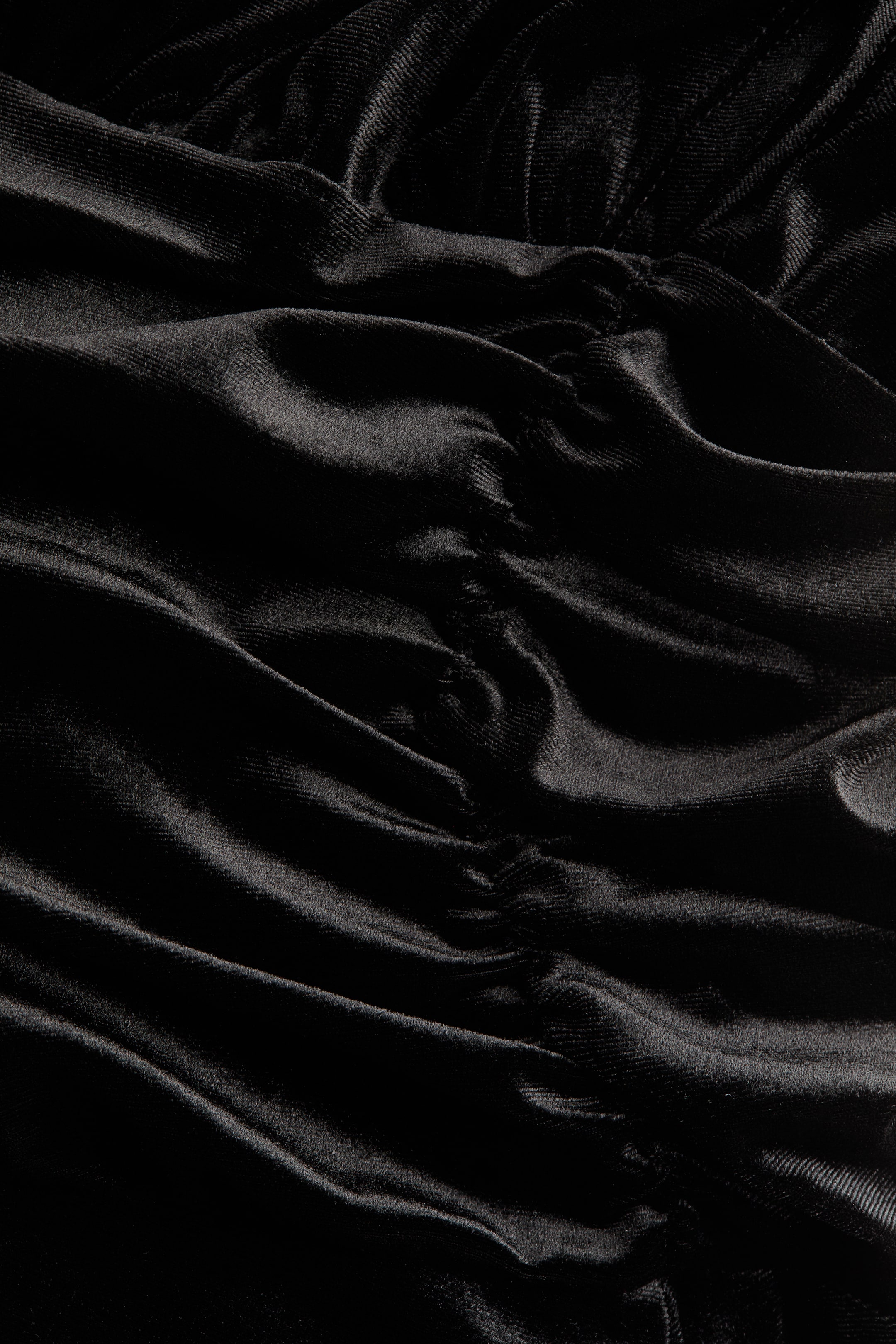 Gathered Velvet Dress
