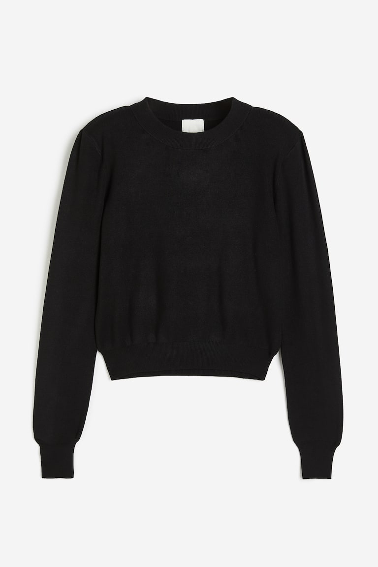 Shoulder-pad jumper Black Ladies H&M GB