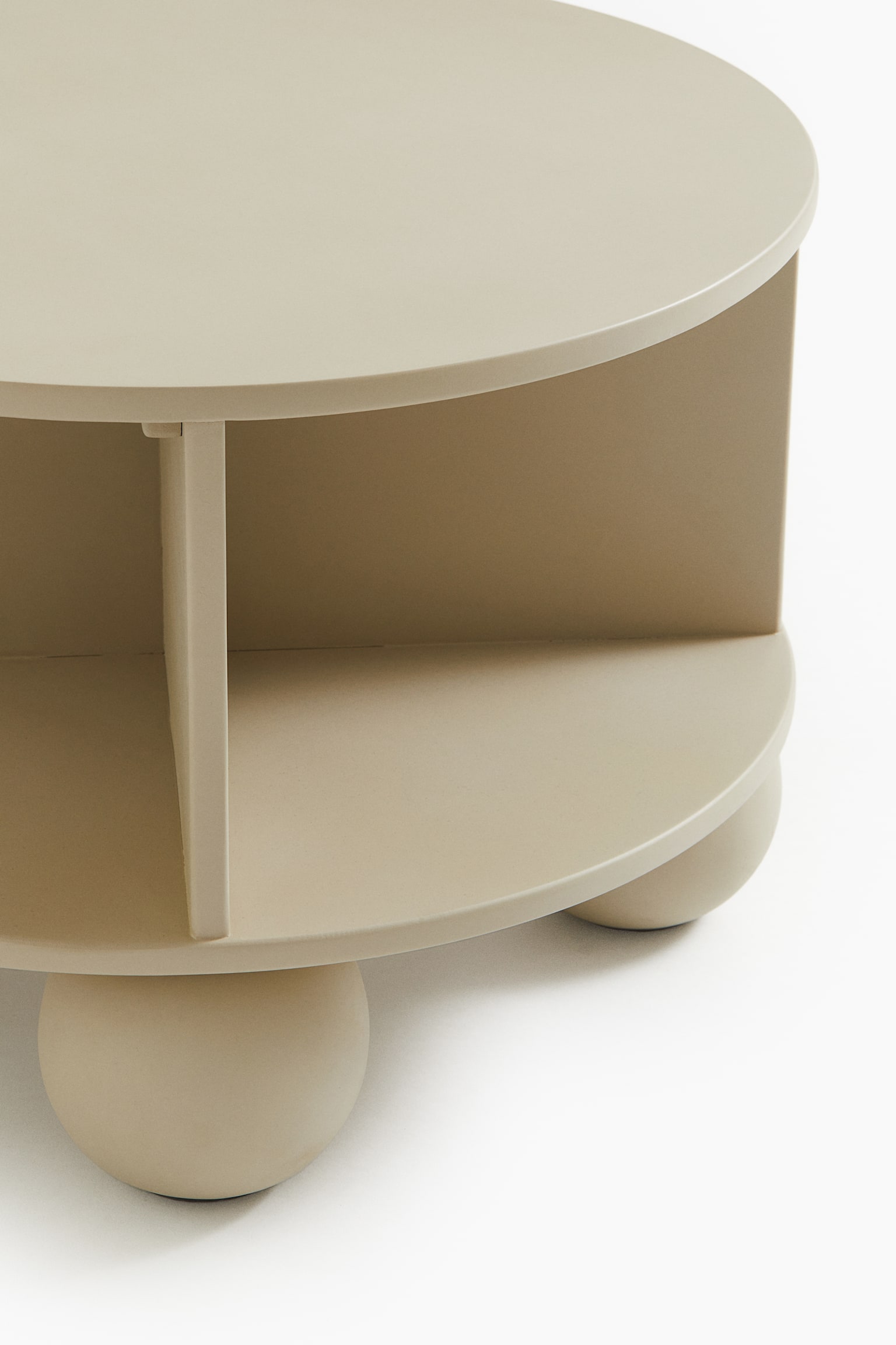 Mango wood side table - Beige - 3