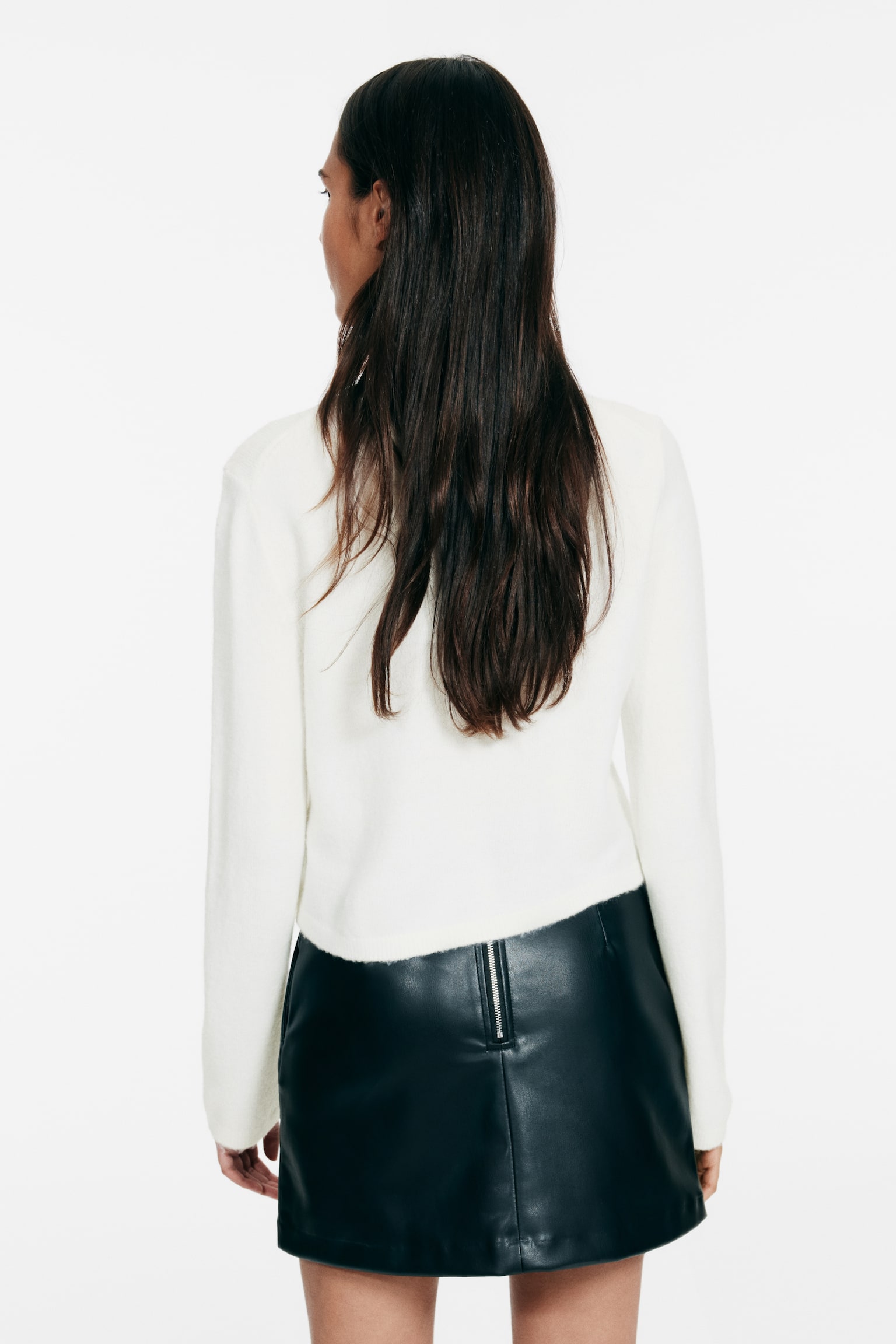 Žakárový pletený sveter - Biela/kosoštvorcový vzor/Sivá melírovaná/kosoštvorce/Modrá/kosoštvorcový vzor/Tmavobéžová/kosoštvorcový vzor - 5