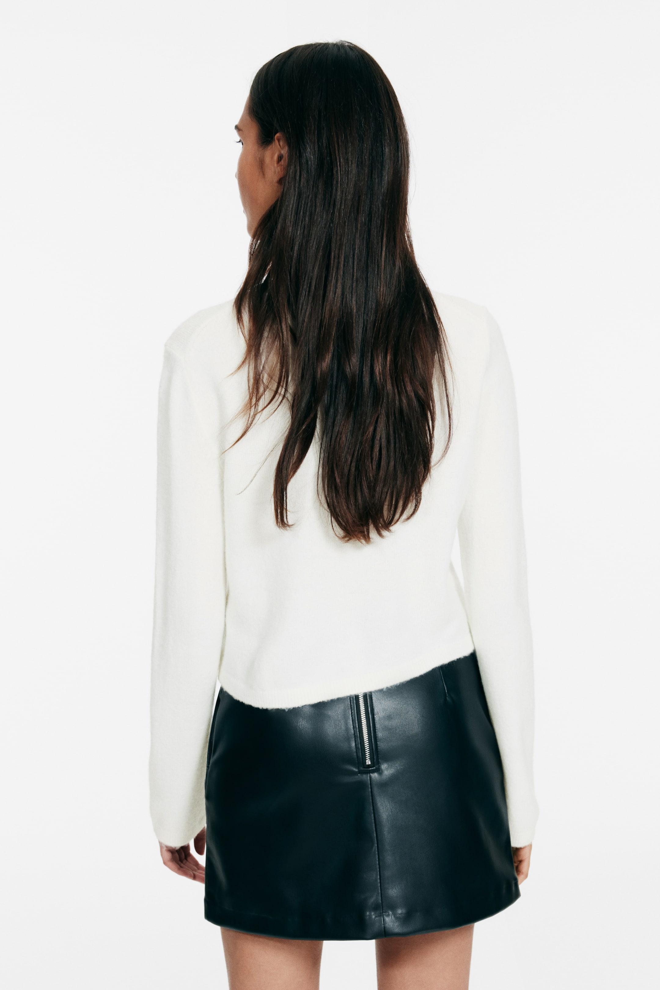 Zobraziť väčší obrázok: Žakárový pletený sveter - Biela/kosoštvorcový vzor - ŽENY | H&M SK 3