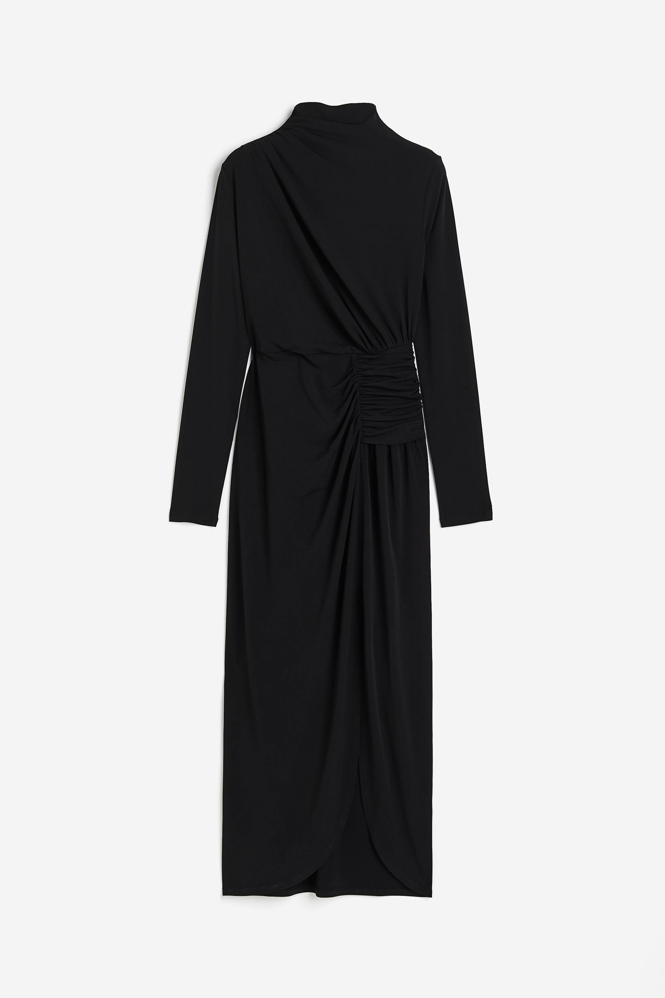 Col Cheminée Robe A Effet Drape H&m Robes Courtes Robes De