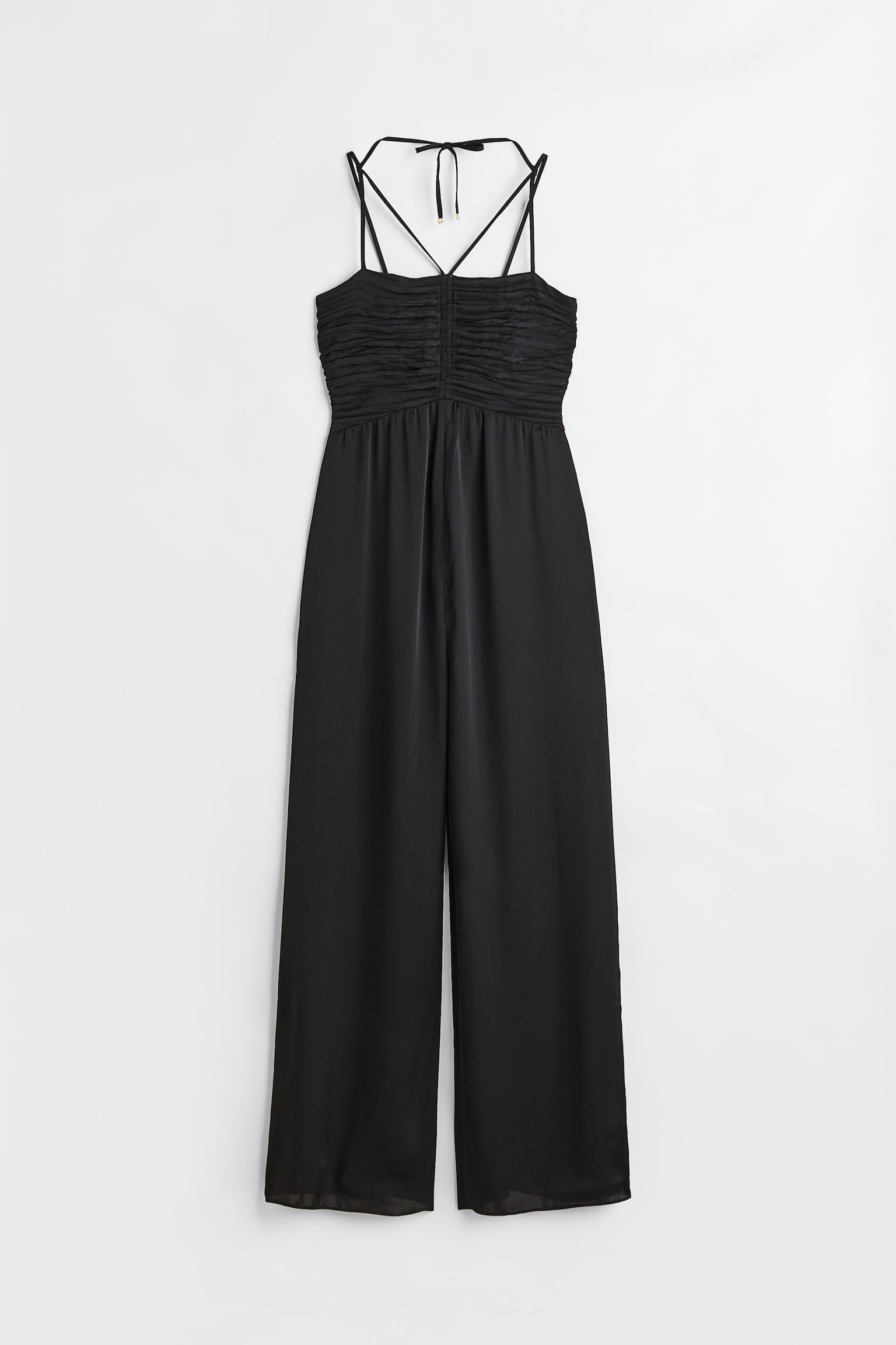 Drawstring jumpsuit - Black - 1