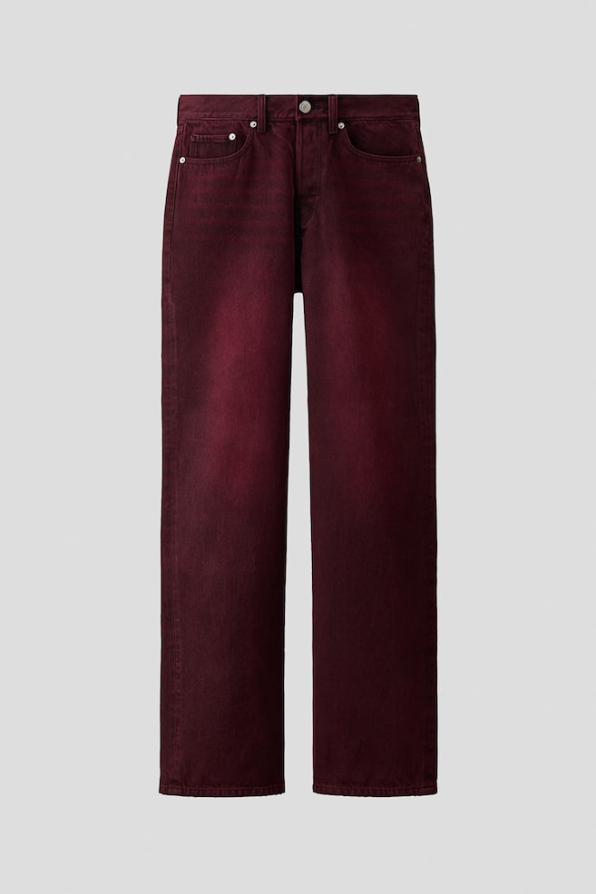 Straight Regular Jeans - Dark red/Denim white/Dark denim blue - 1