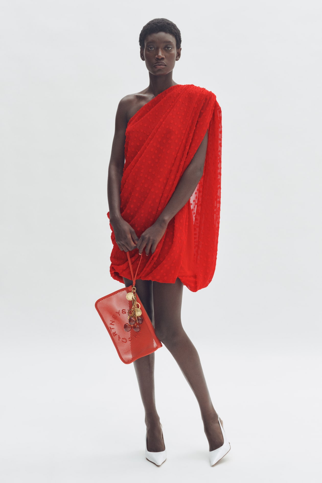 Draped One-Shoulder Dress - image 3