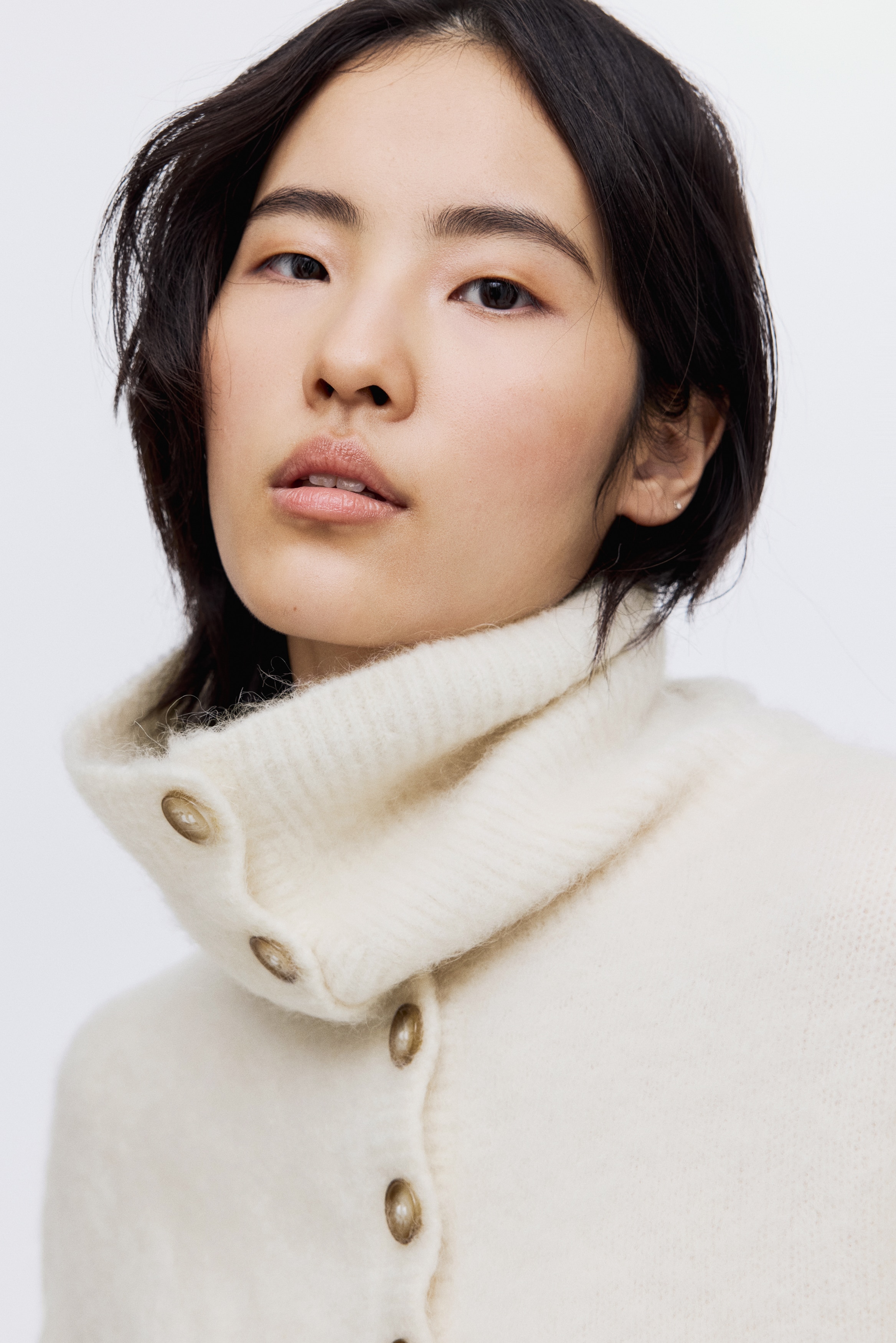 H & M - モヘアブレンドセーター - ホワイト