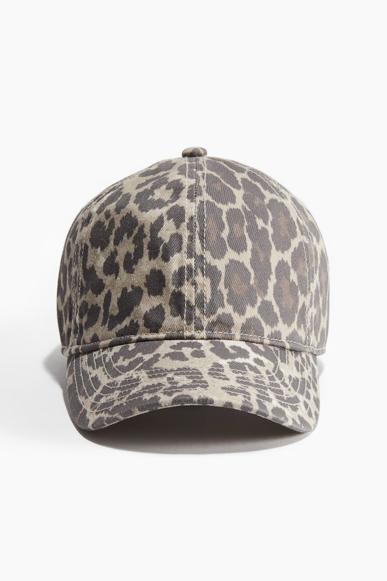 Bonnet De Peintre (chapeau) à Fourrure Léopard H&M - Gris, Super Doux, Taille Unique - Neuf Avec étiquettes