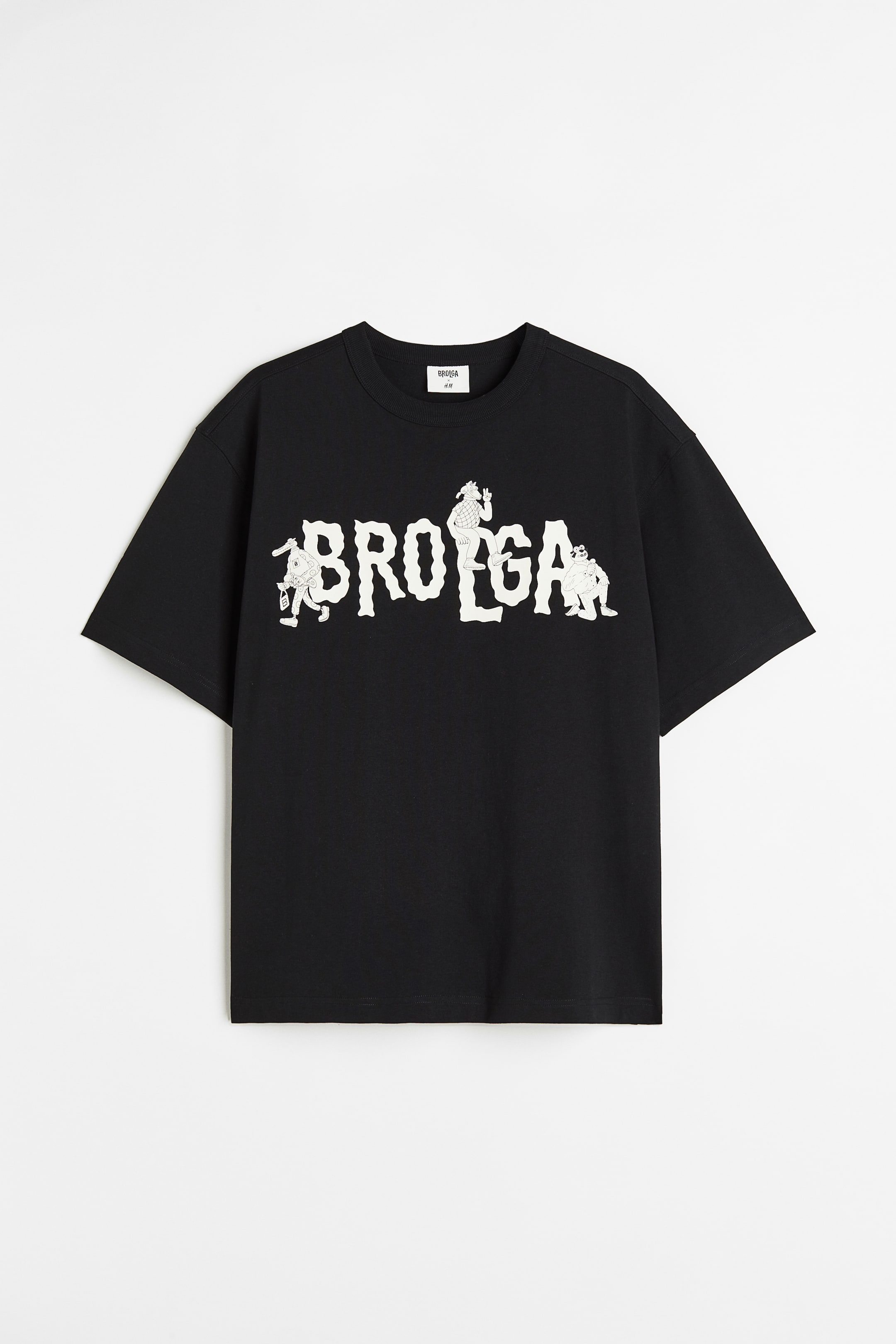 View larger image: Loose Fit Printed T-shirt - Black/Brolga - Men | H&M PH 1